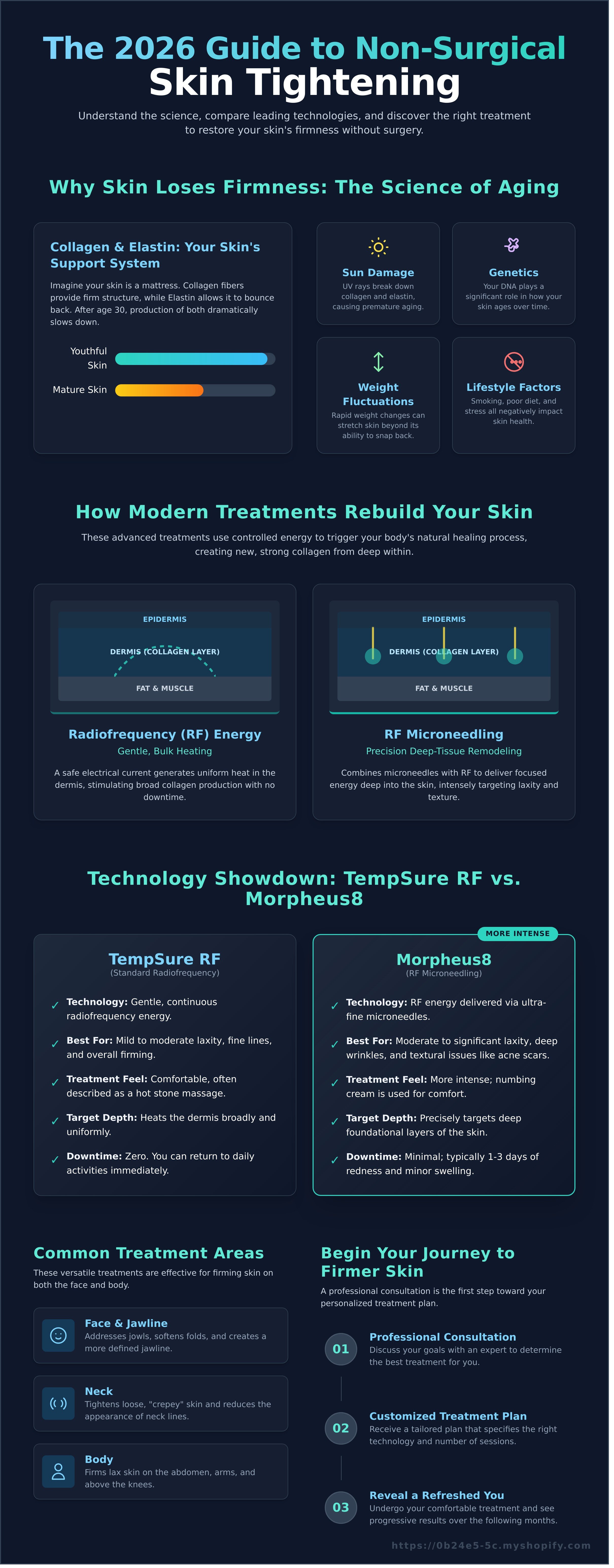 Skin tightening treatments sarasota infographic - visual guide