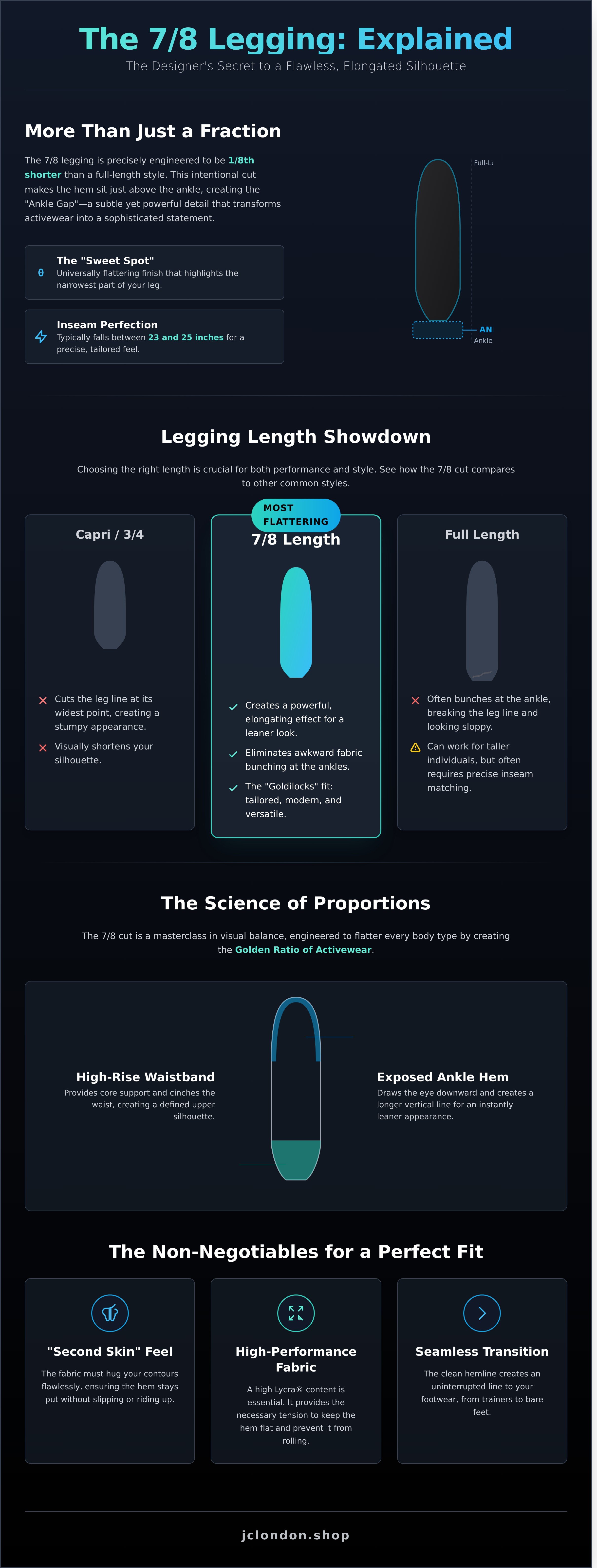 What are 7/8 leggings infographic - visual guide