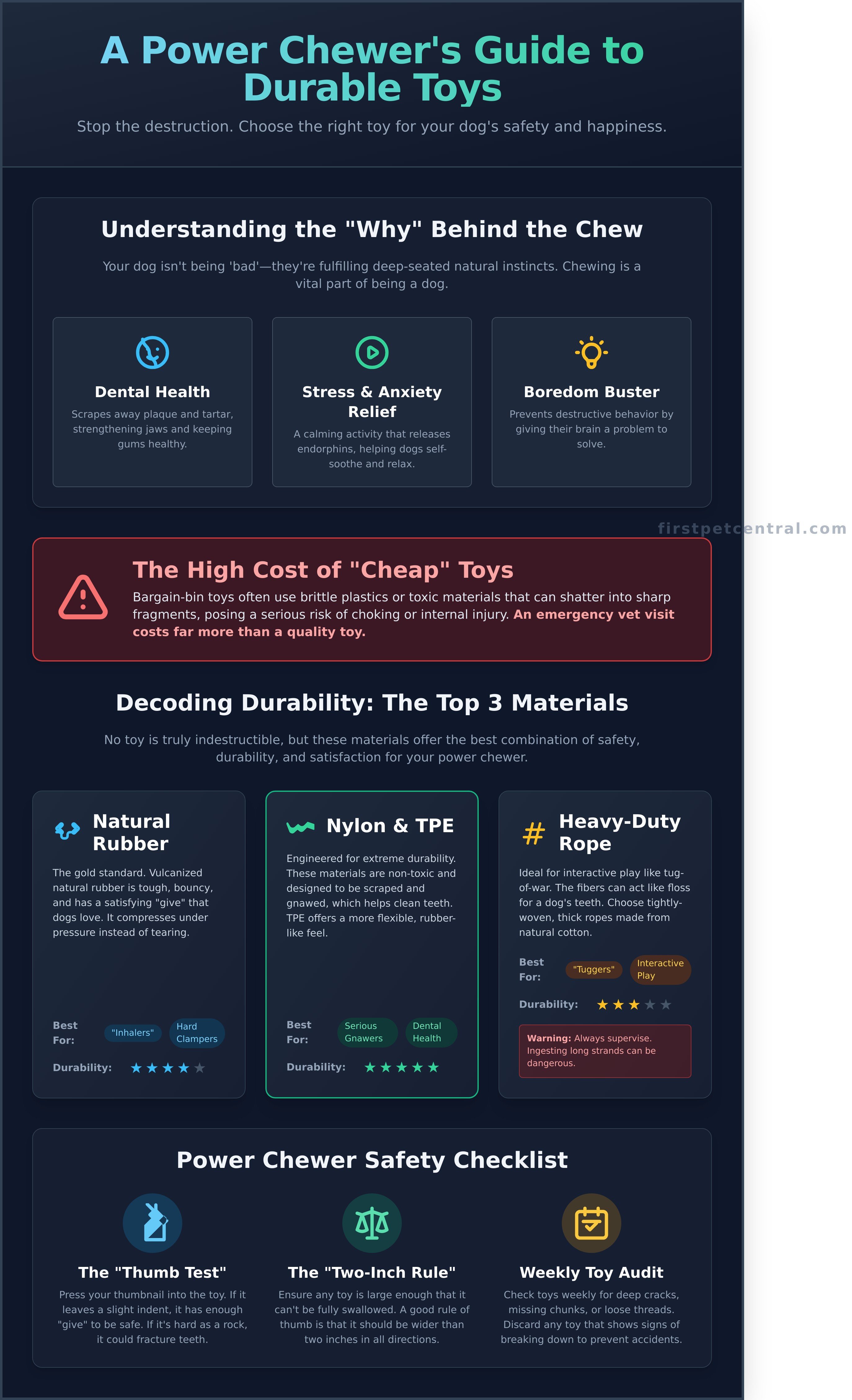 Durable chew toys for aggressive chewers infographic - visual guide