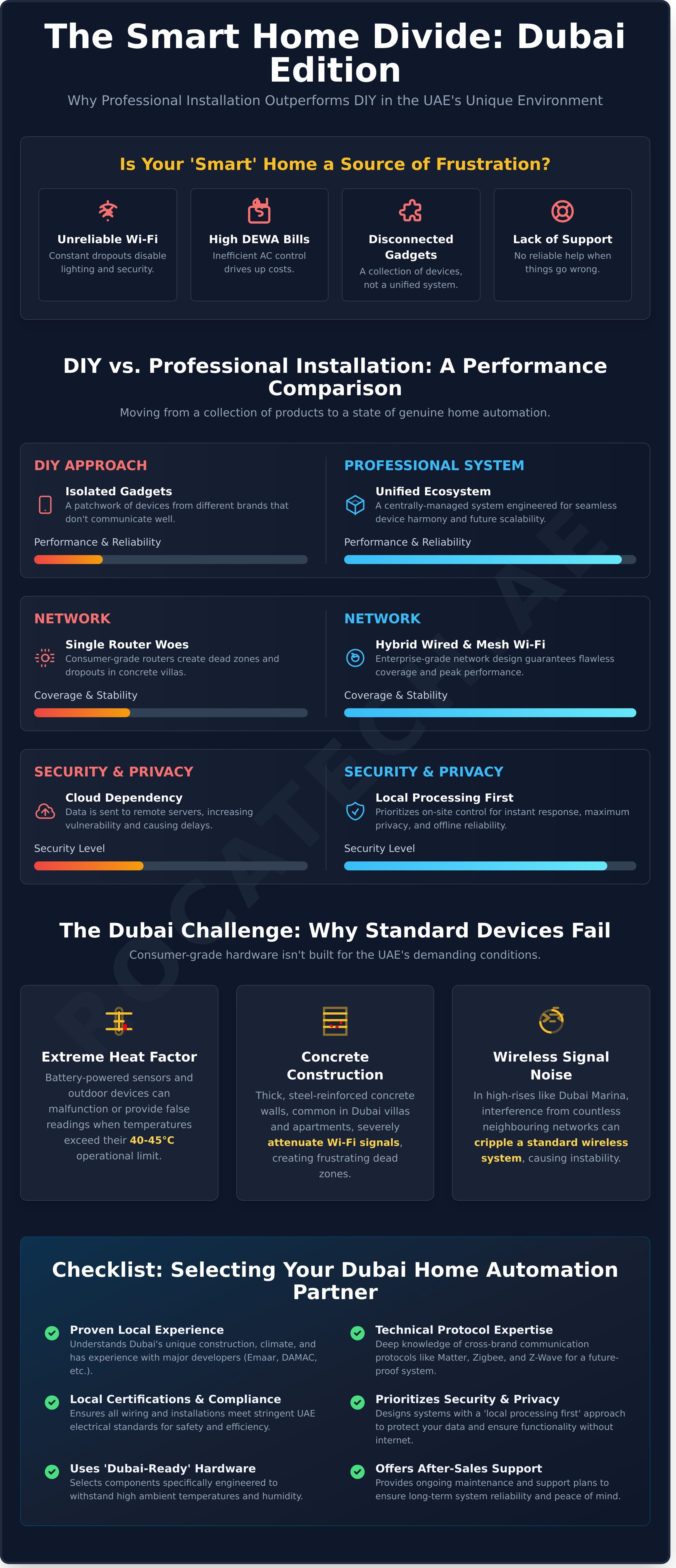 Professional smart home installer dubai infographic - visual guide