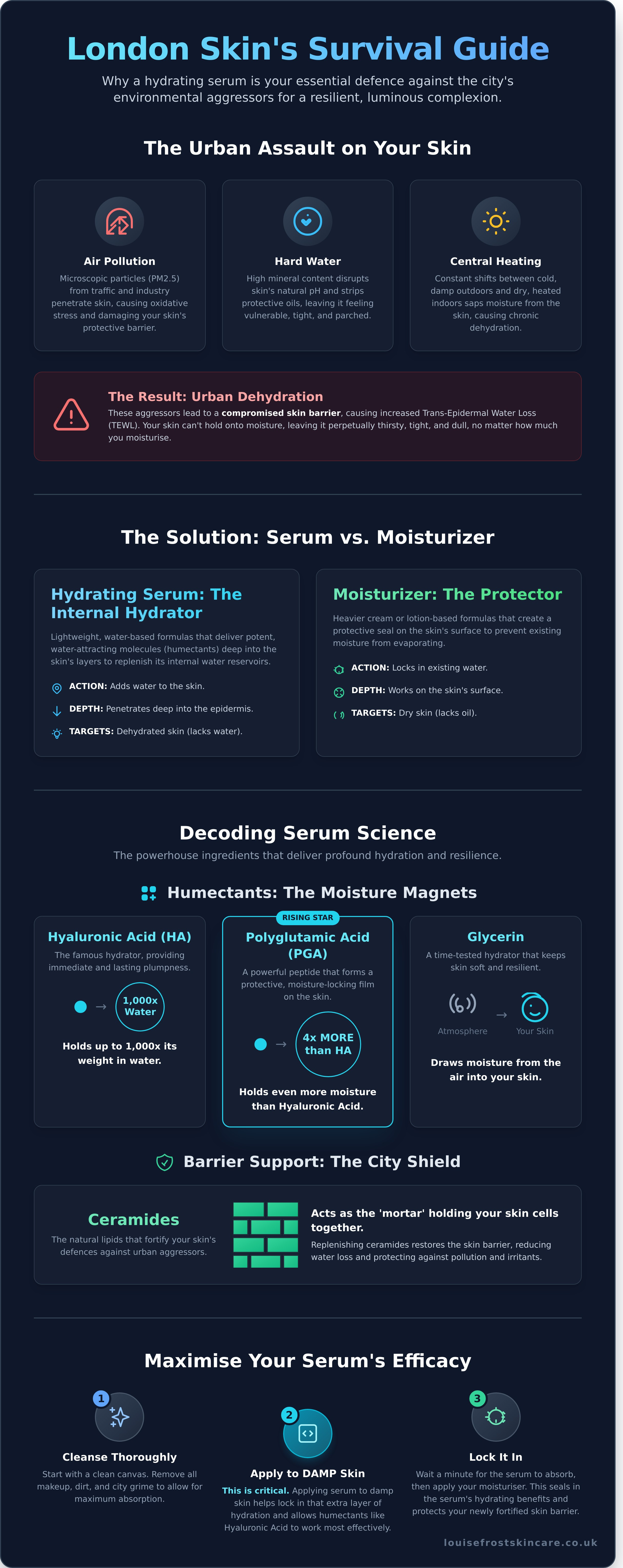 Hydrating serum infographic - visual guide