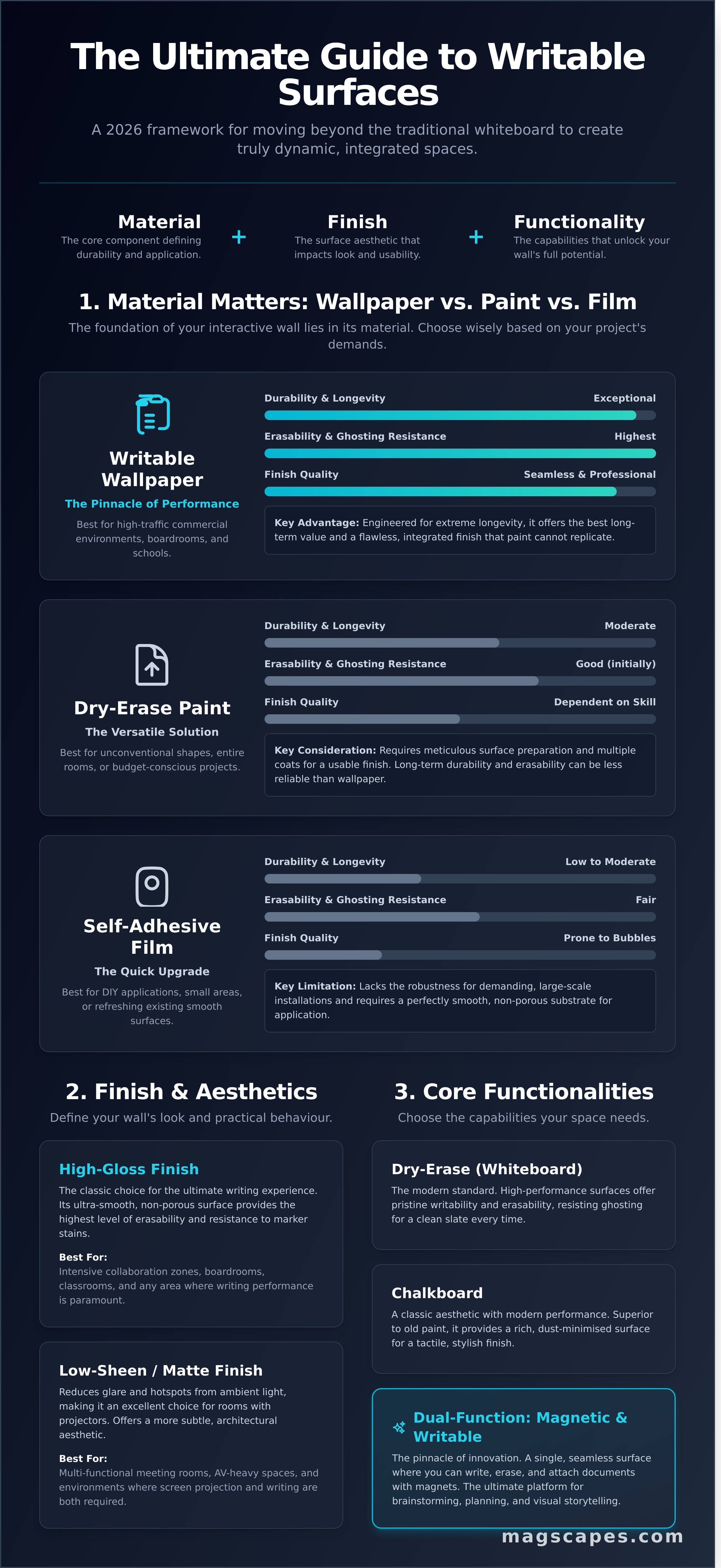 Writable wall covering UK infographic - visual guide