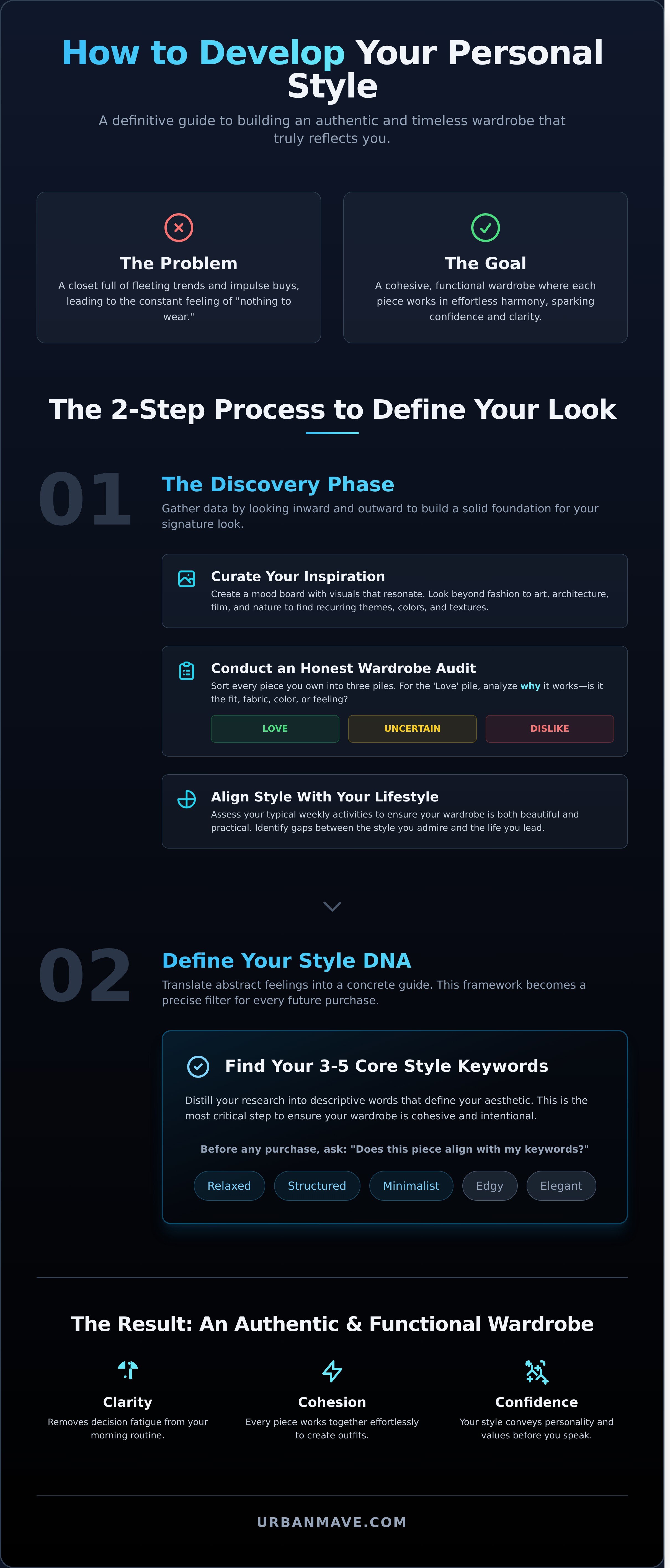 How to develop a personal style infographic - visual guide