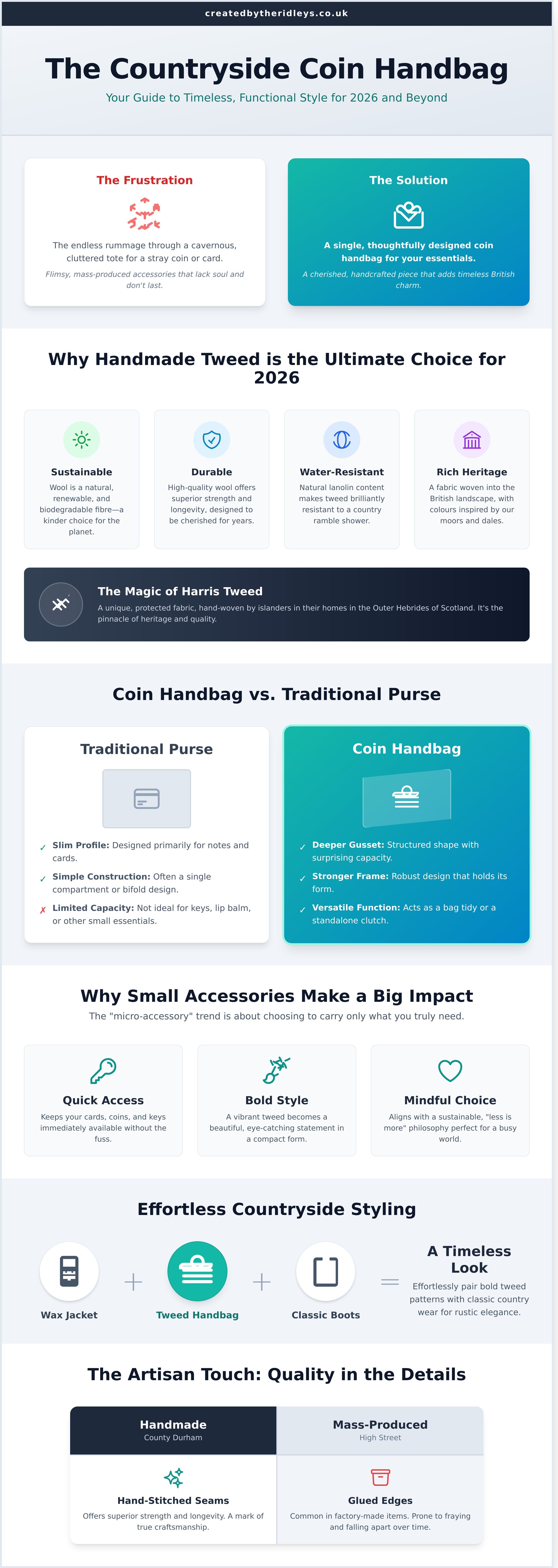 Coin handbag infographic - visual guide