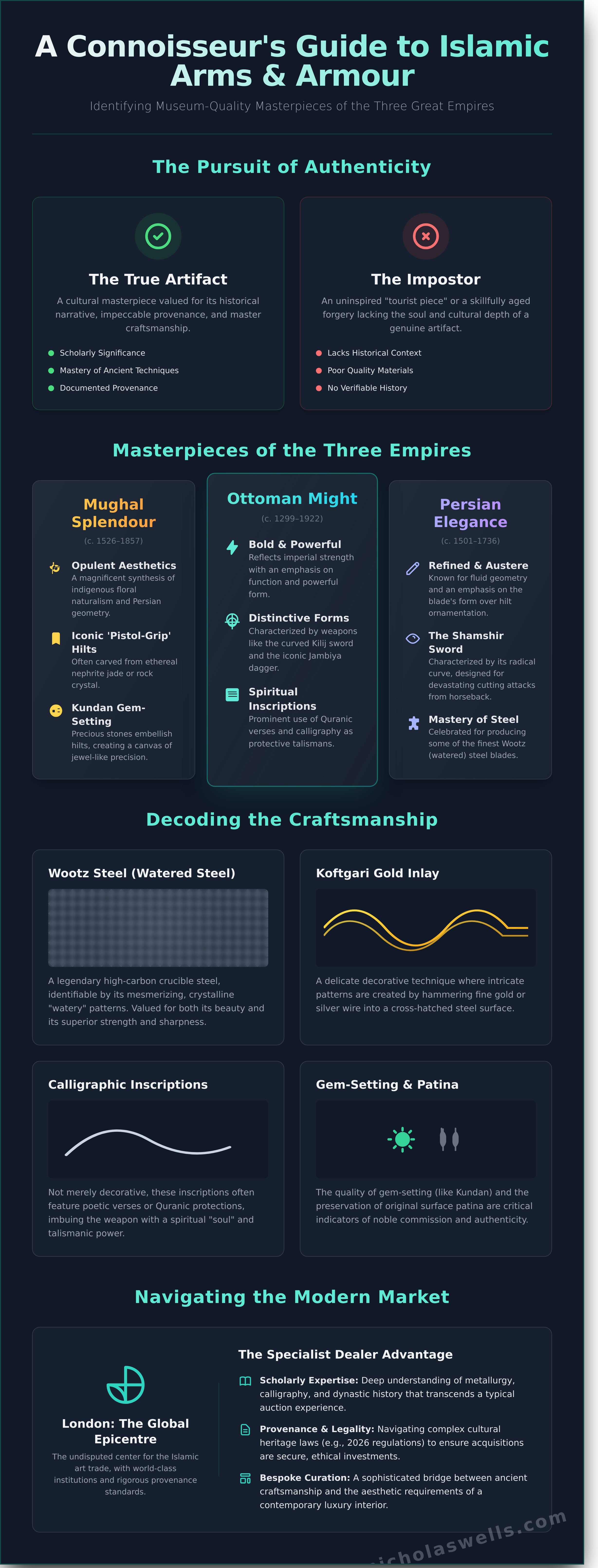 Islamic arms and armour dealer UK infographic - visual guide