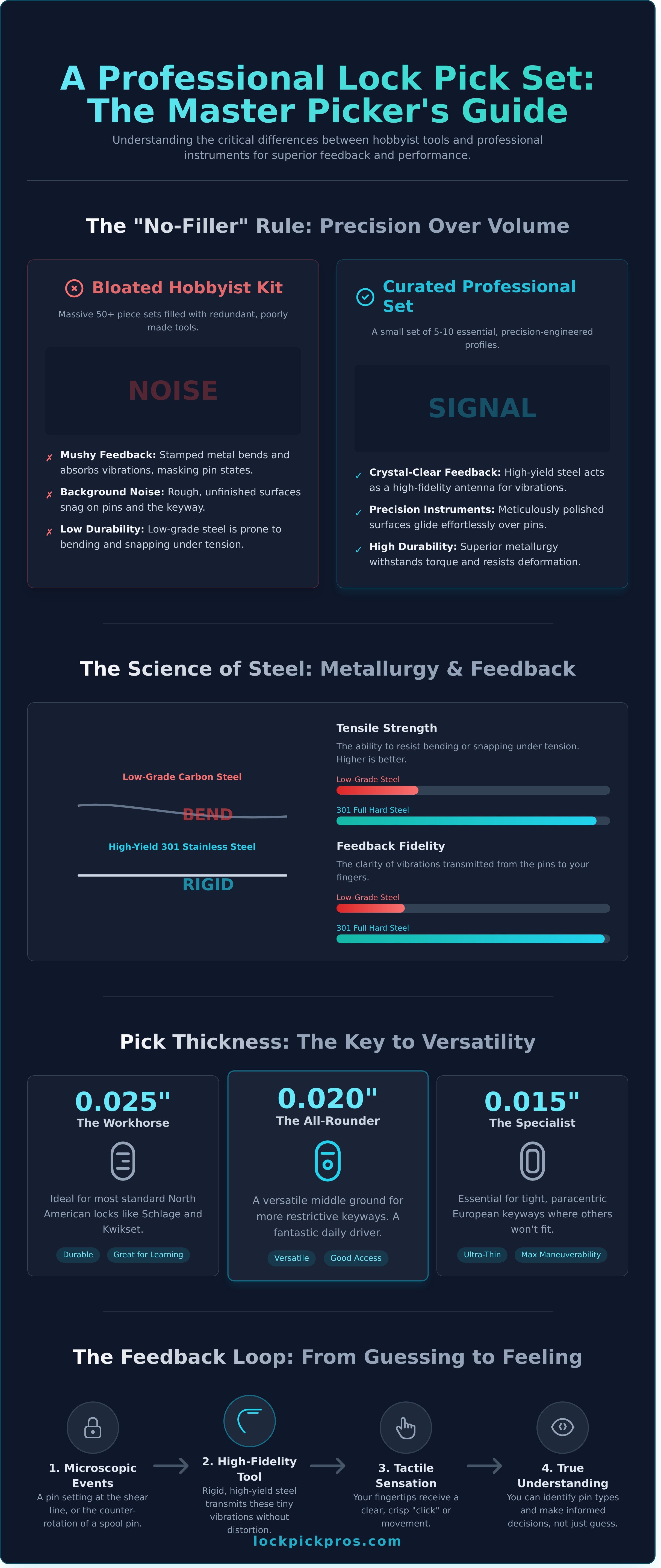 Best professional lock pick set infographic - visual guide
