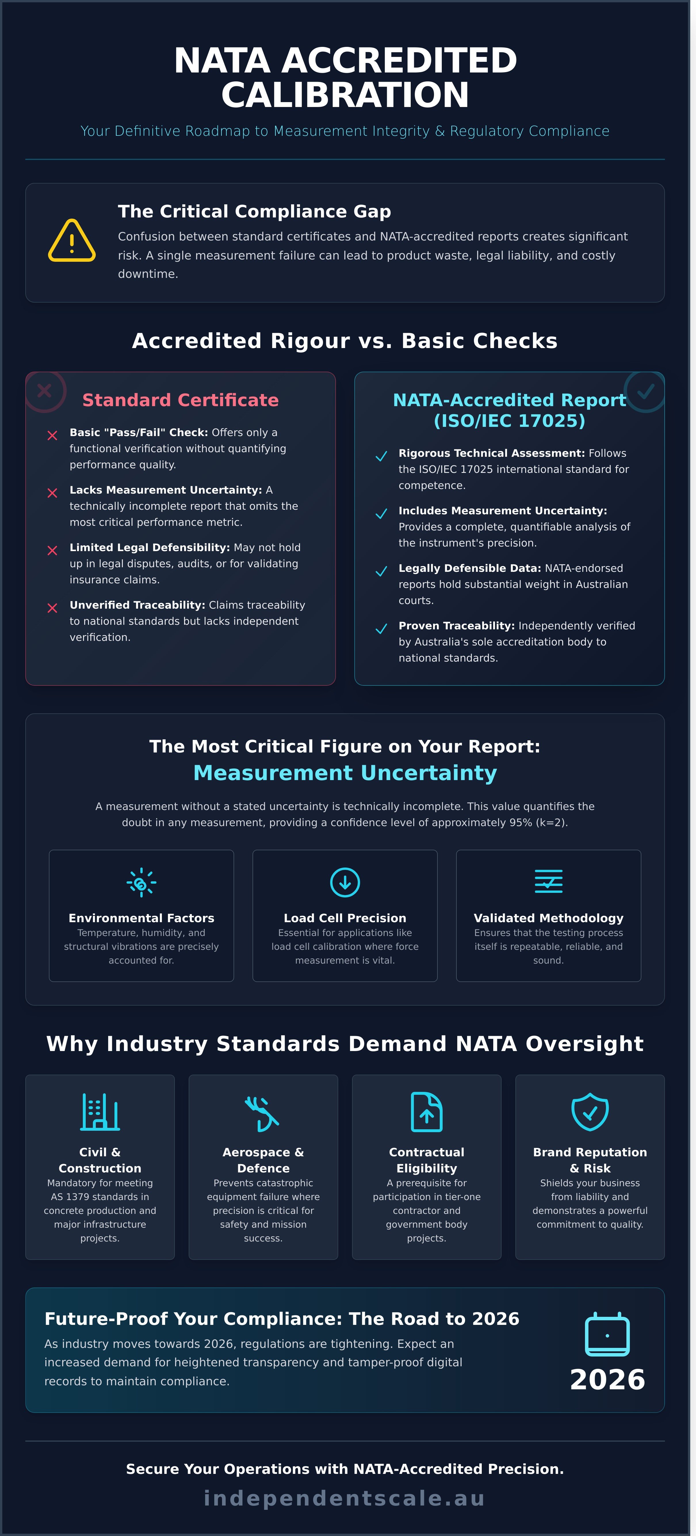 NATA calibration services infographic - visual guide