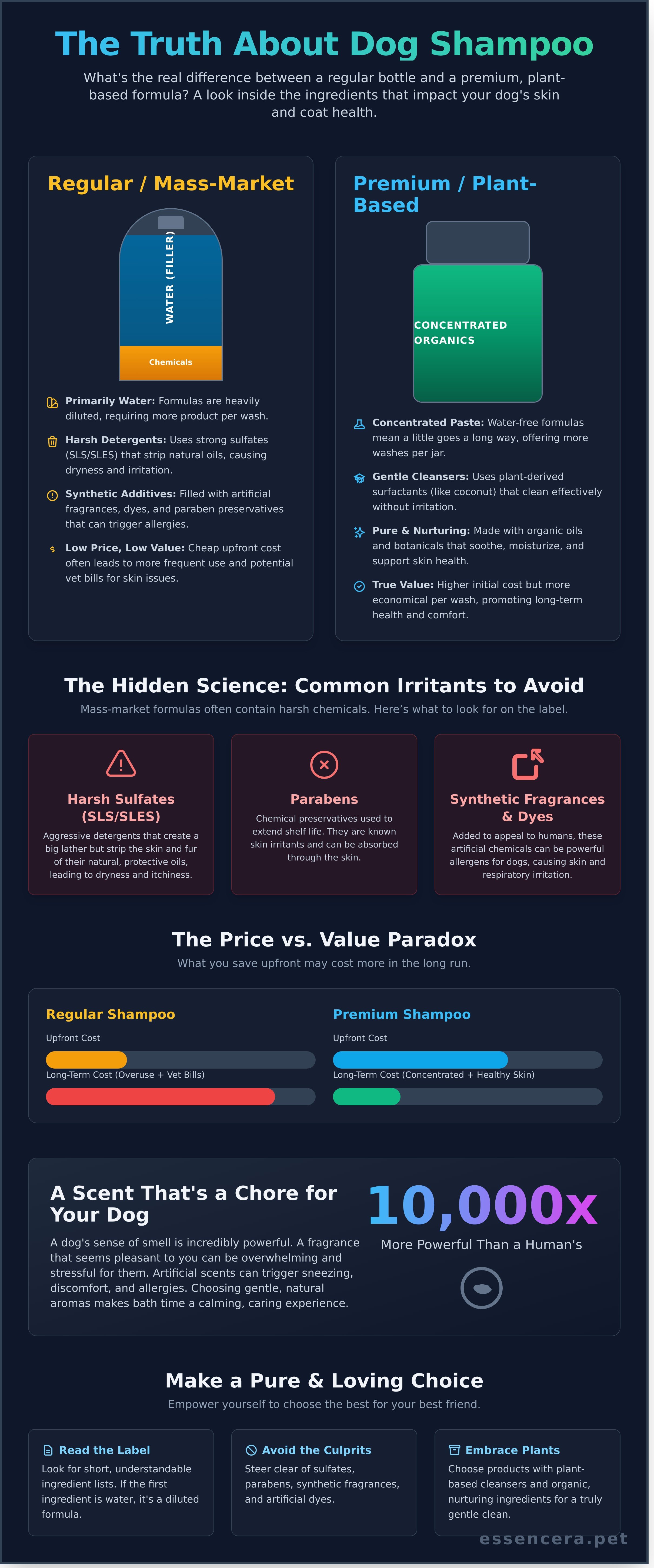 What is a regular dog shampoo brand infographic - visual guide