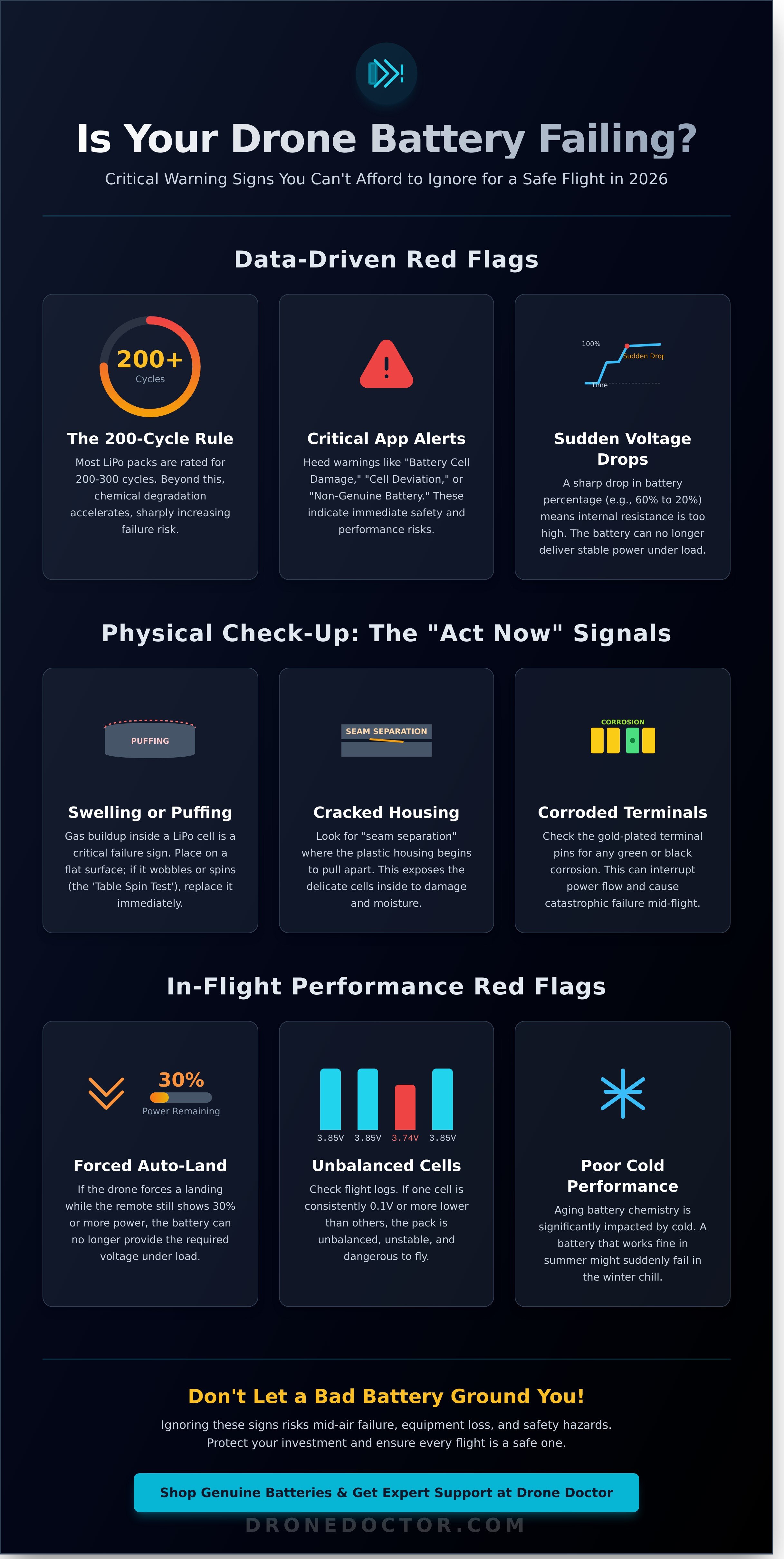 Drone battery replacement infographic - visual guide
