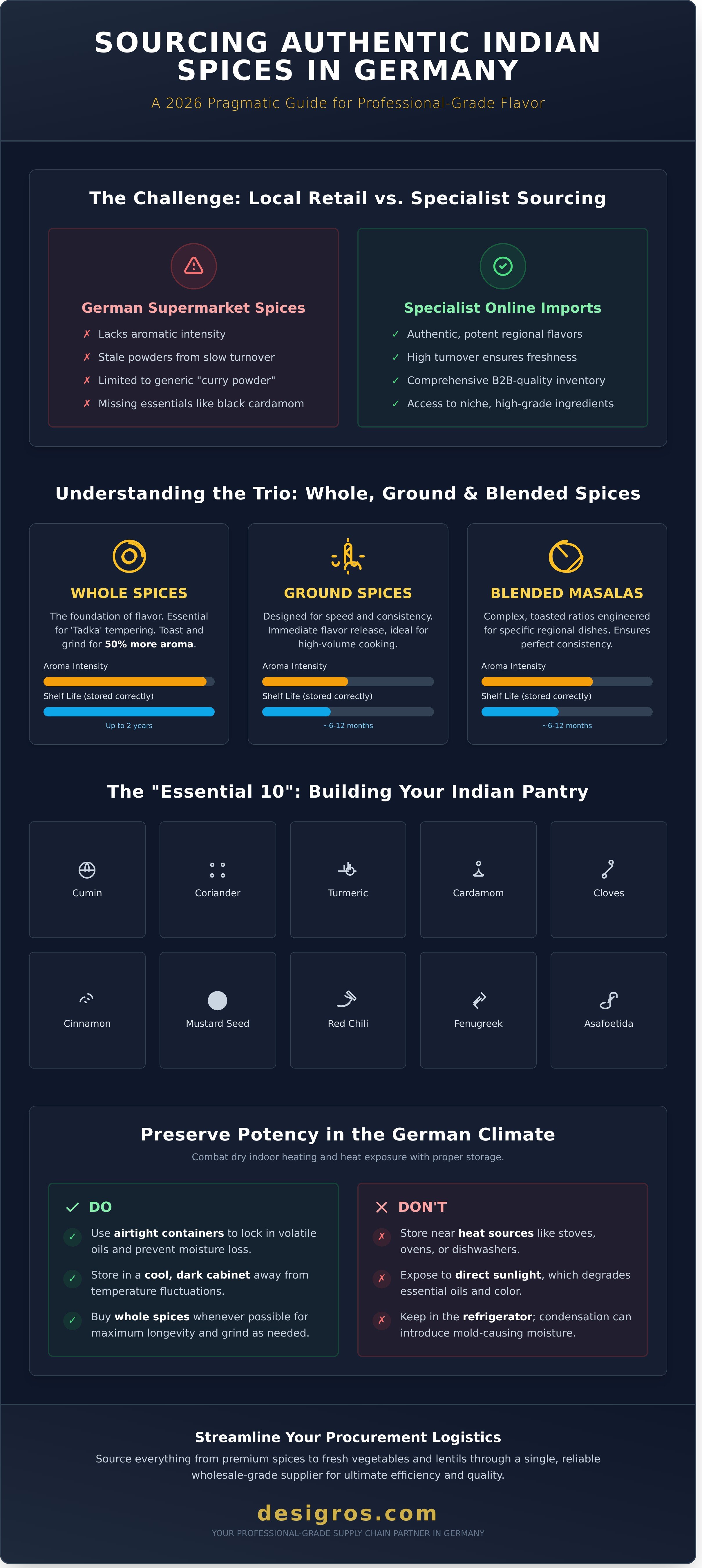Buy indian spices online germany infographic - visual guide