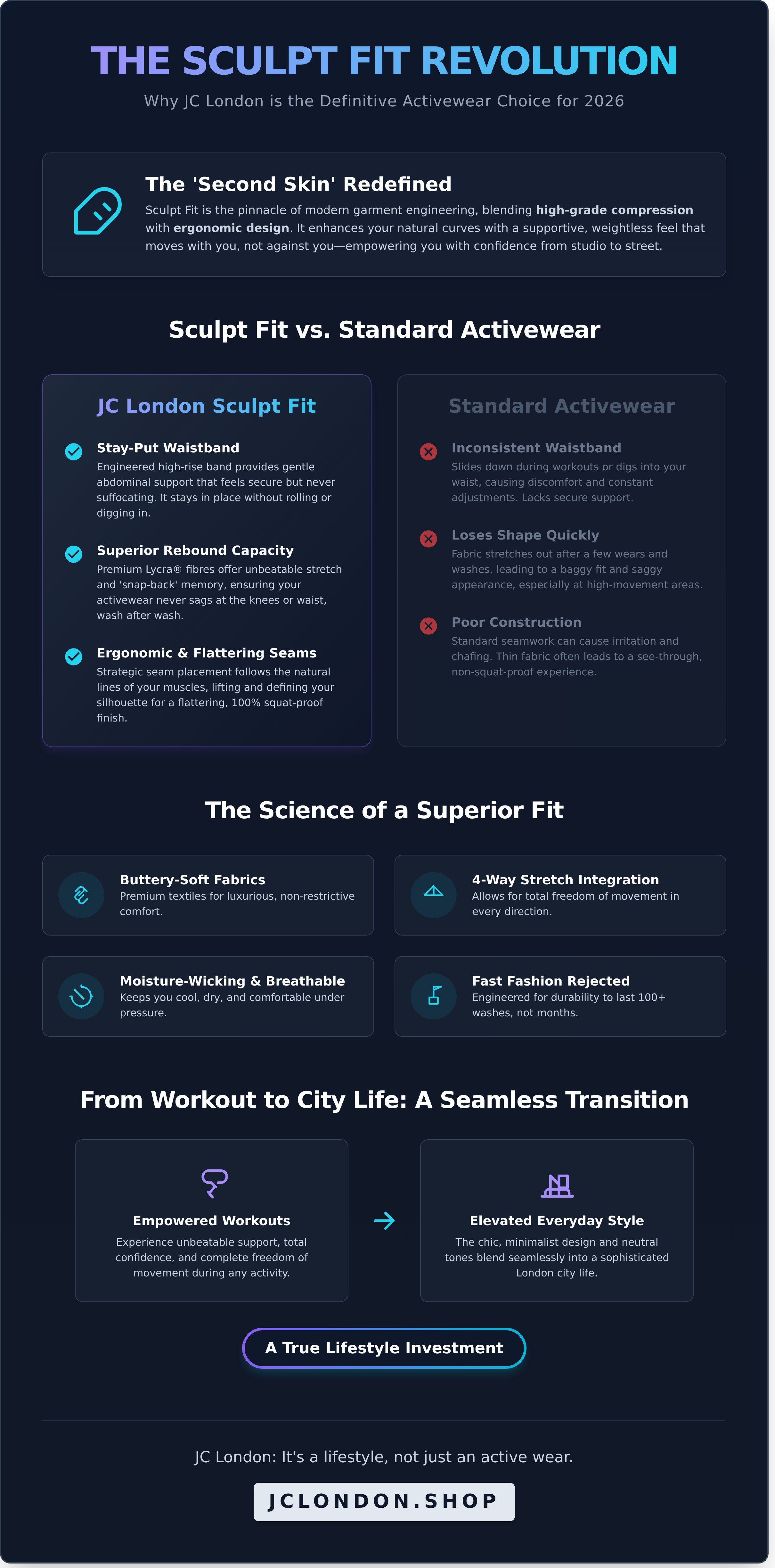 Sculpt fit activewear