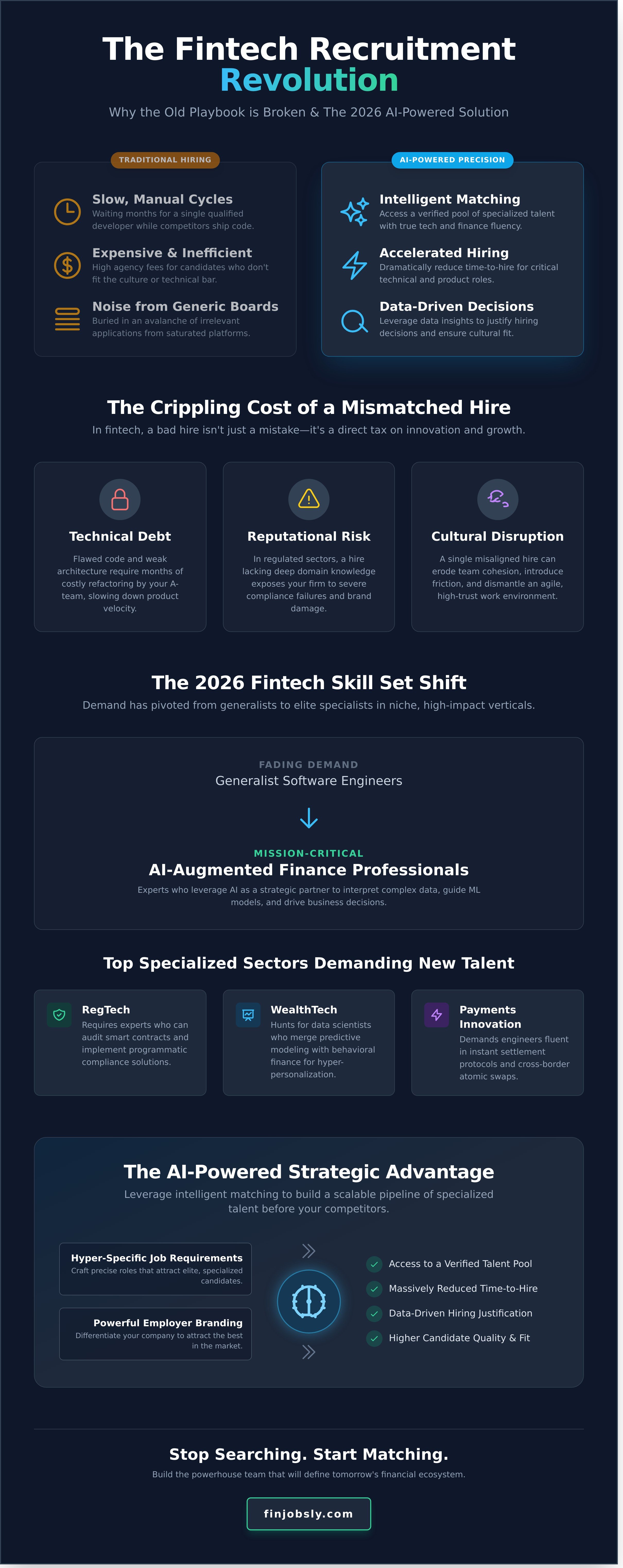 Fintech recruitment infographic - visual guide