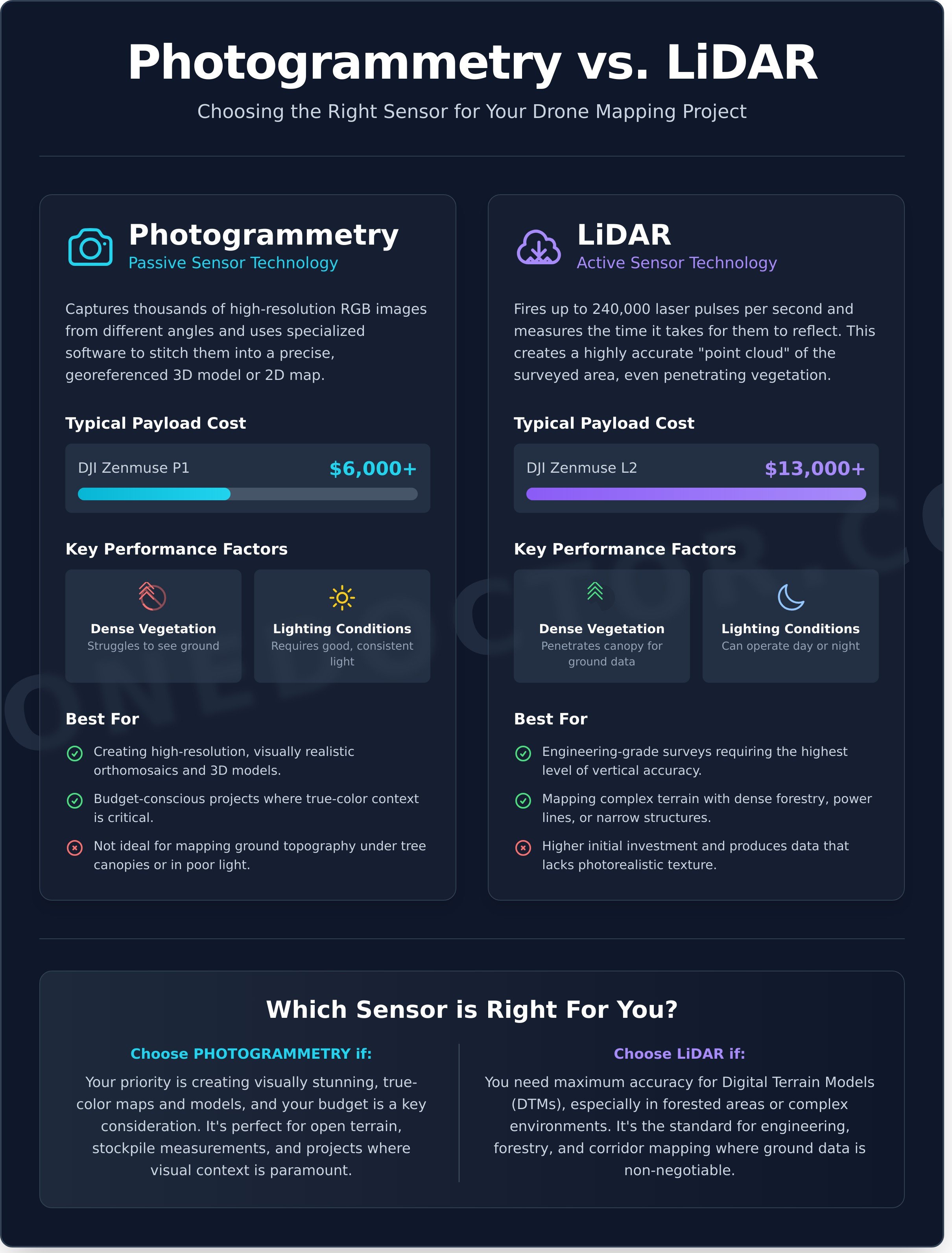 Drone mapping and surveying infographic - visual guide
