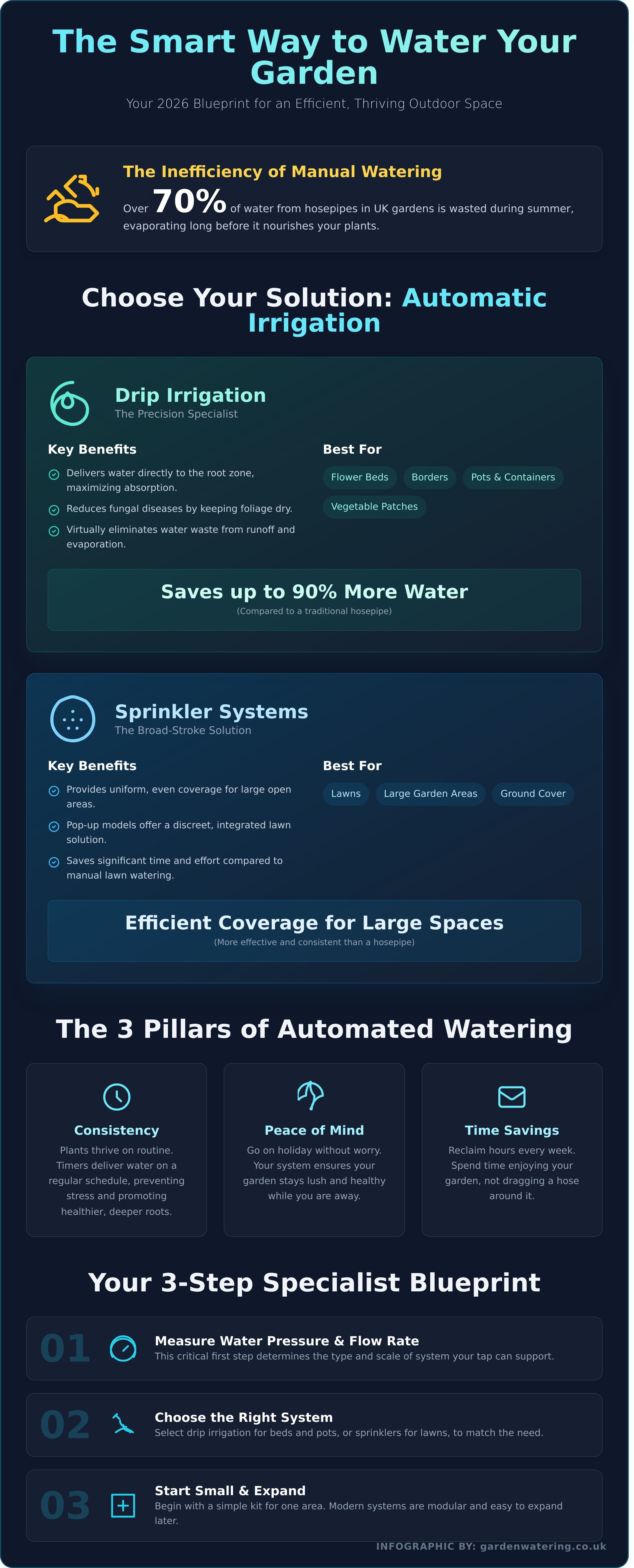 Irrigation System infographic - visual guide