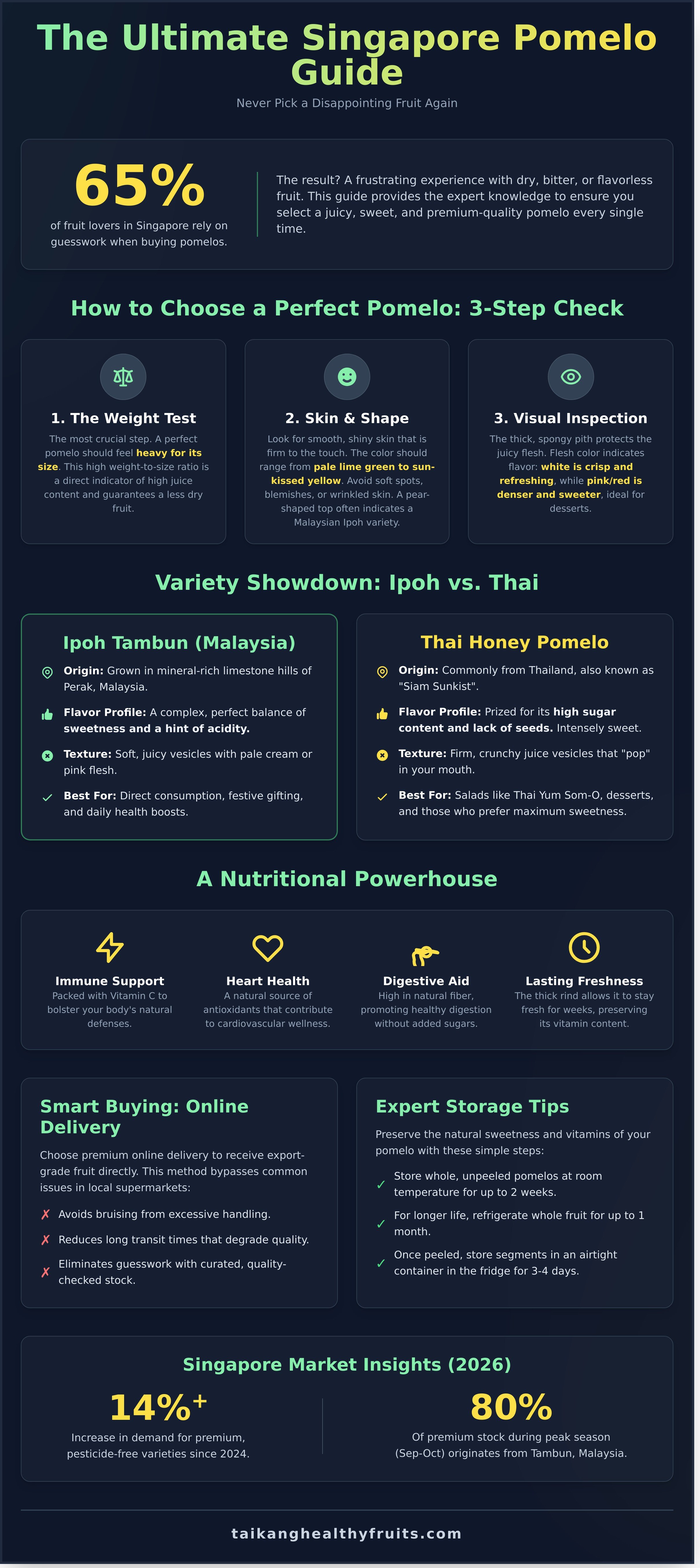 Pomelo singapore infographic - visual guide