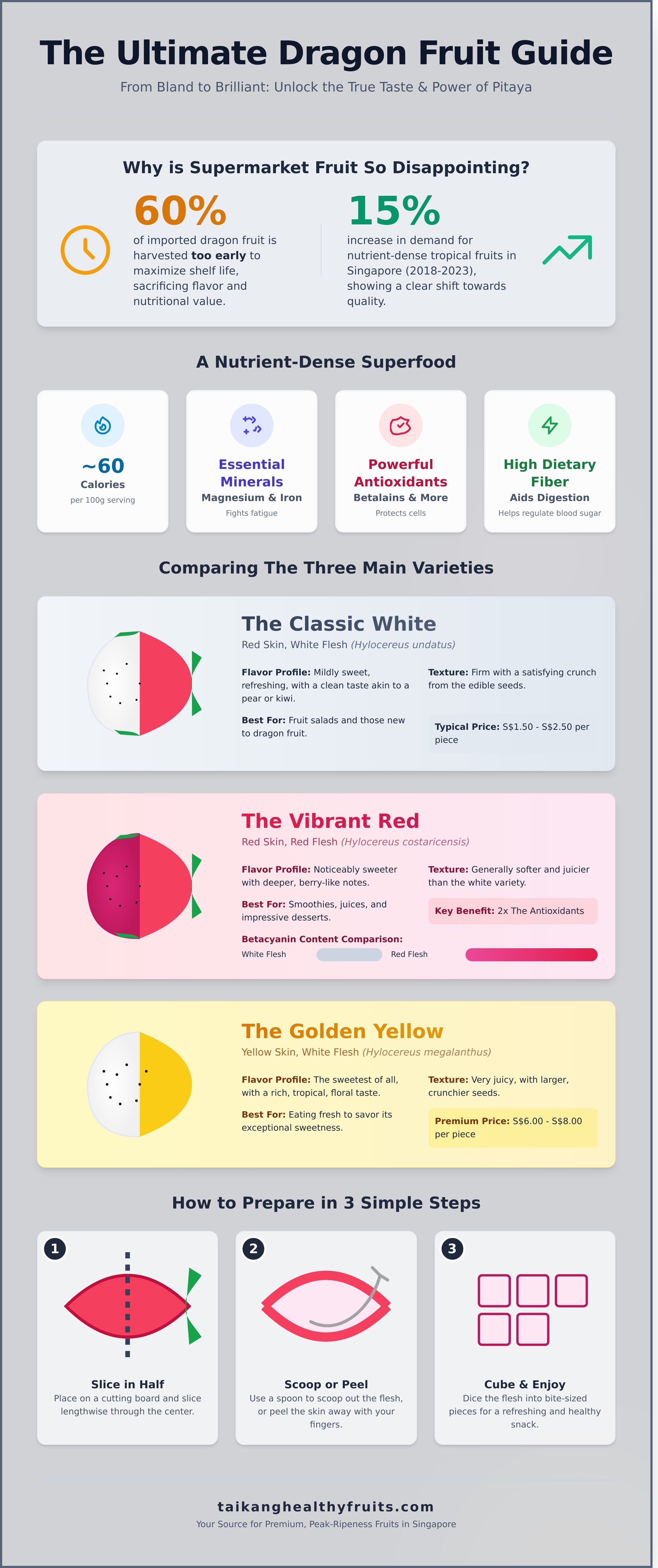 Dragon fruit infographic - visual guide