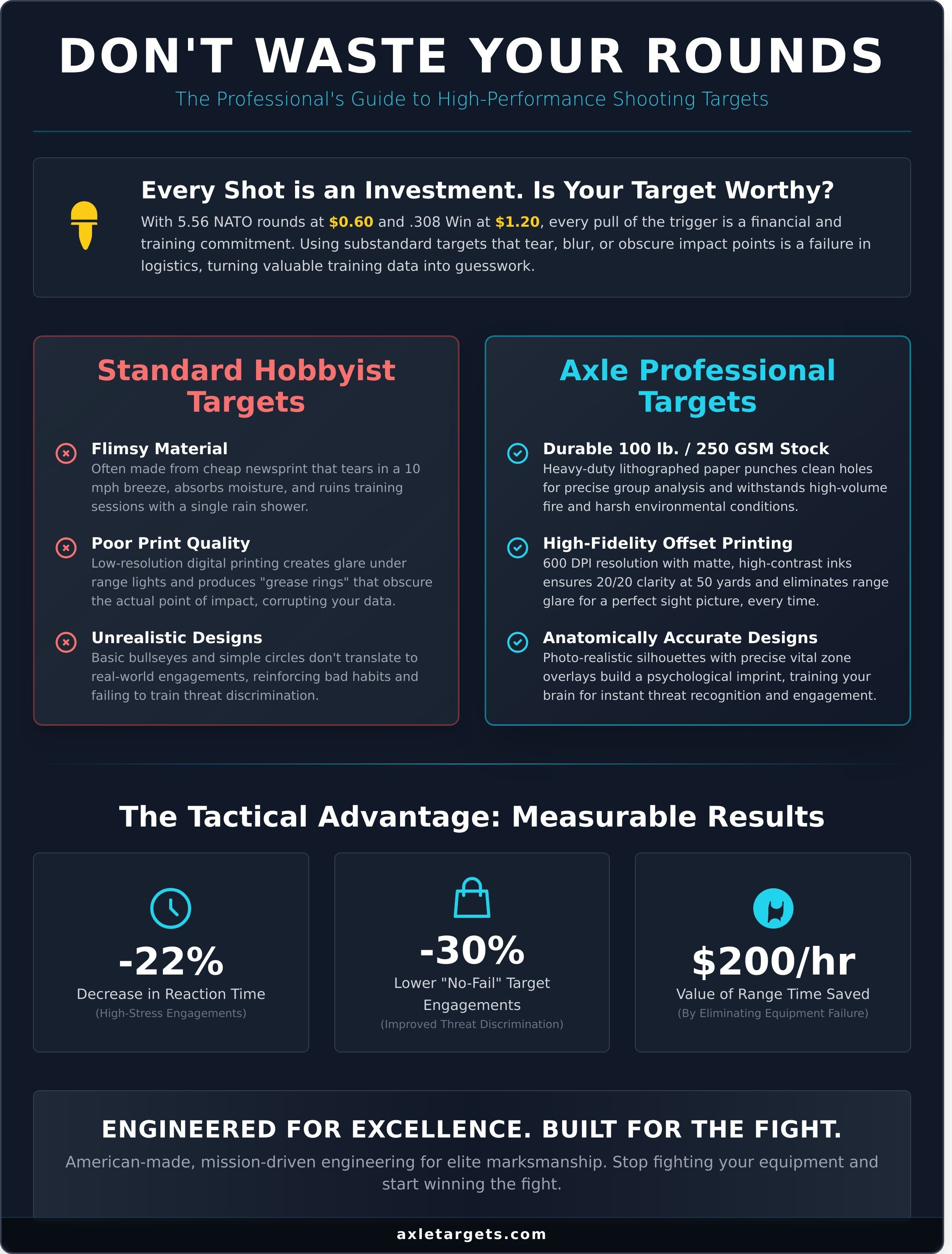 Shooting targets for sale online infographic - visual guide