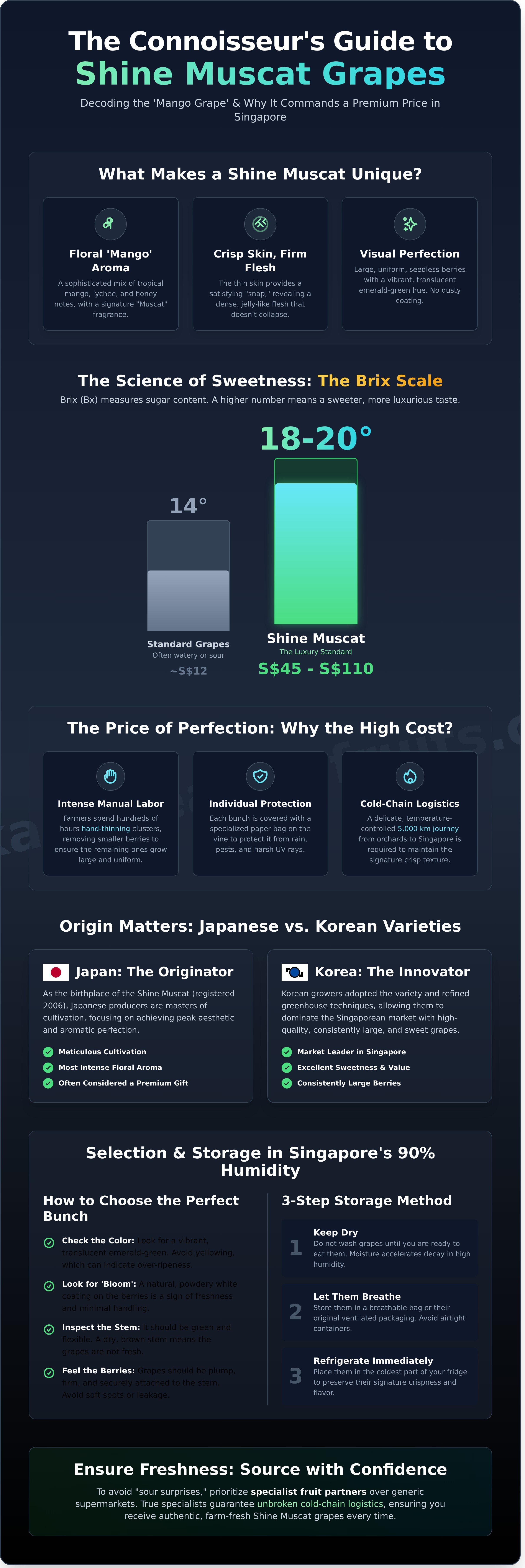 Shine muscat grape infographic - visual guide