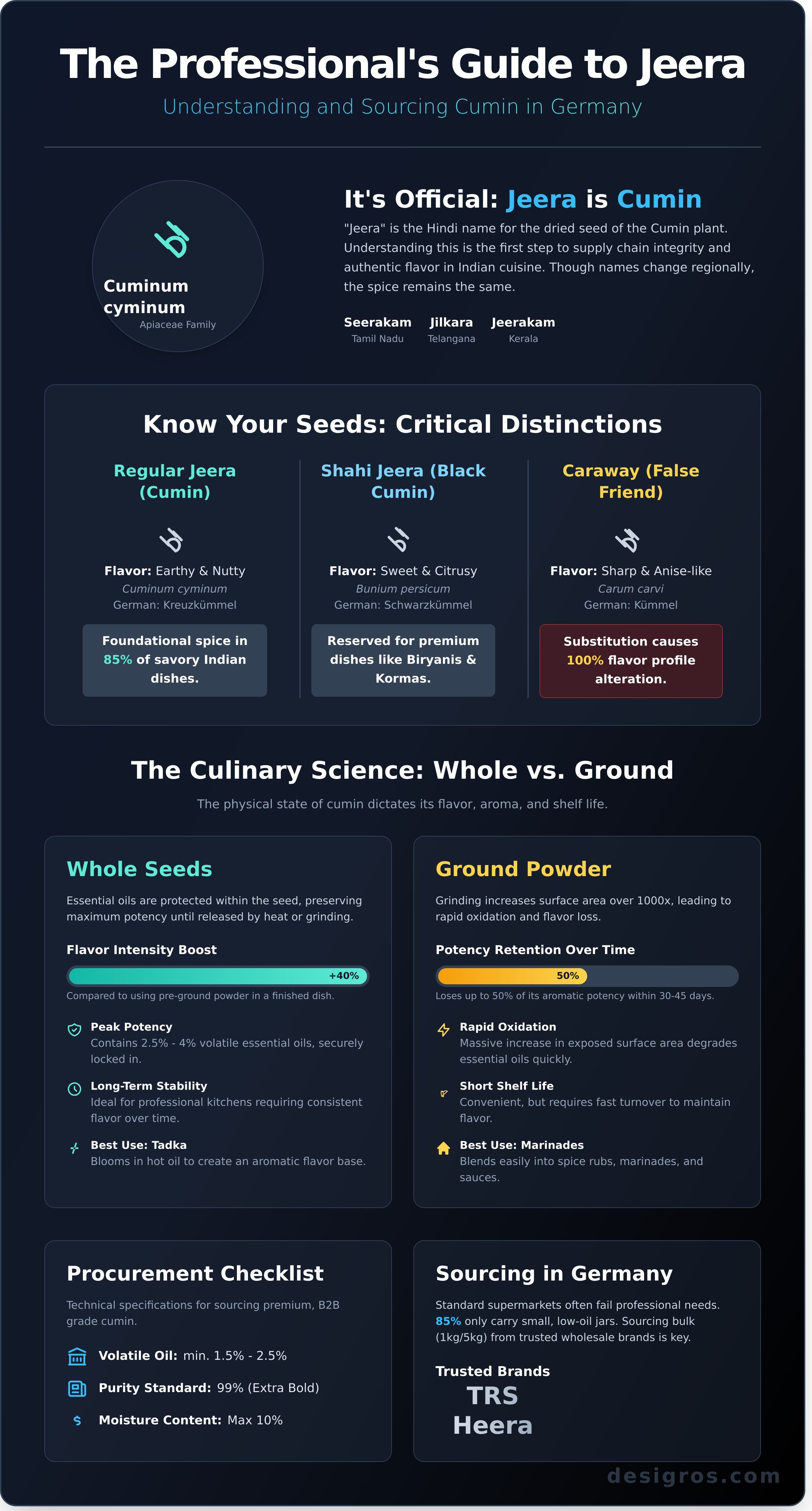 Jeera is cumin infographic - visual guide