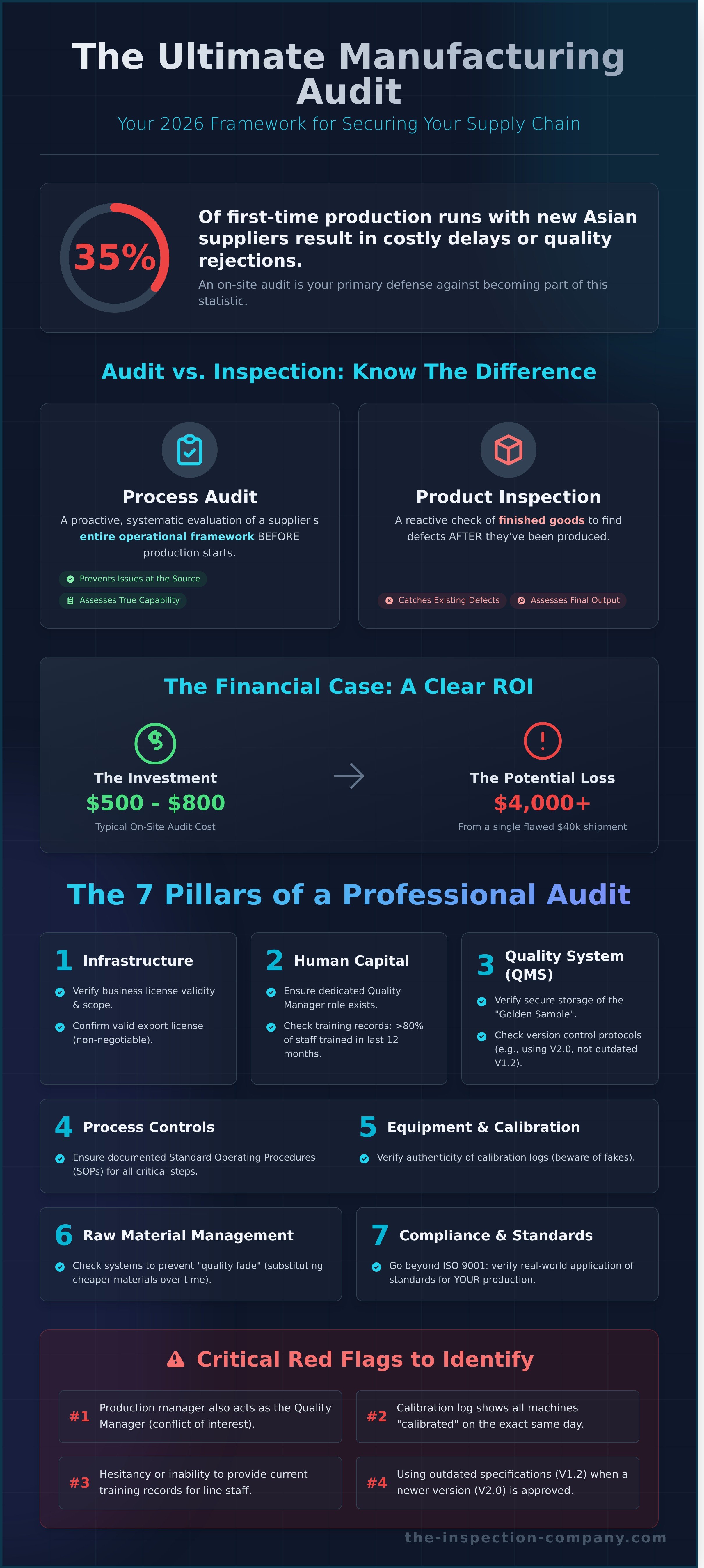 Manufacturing audit checklist