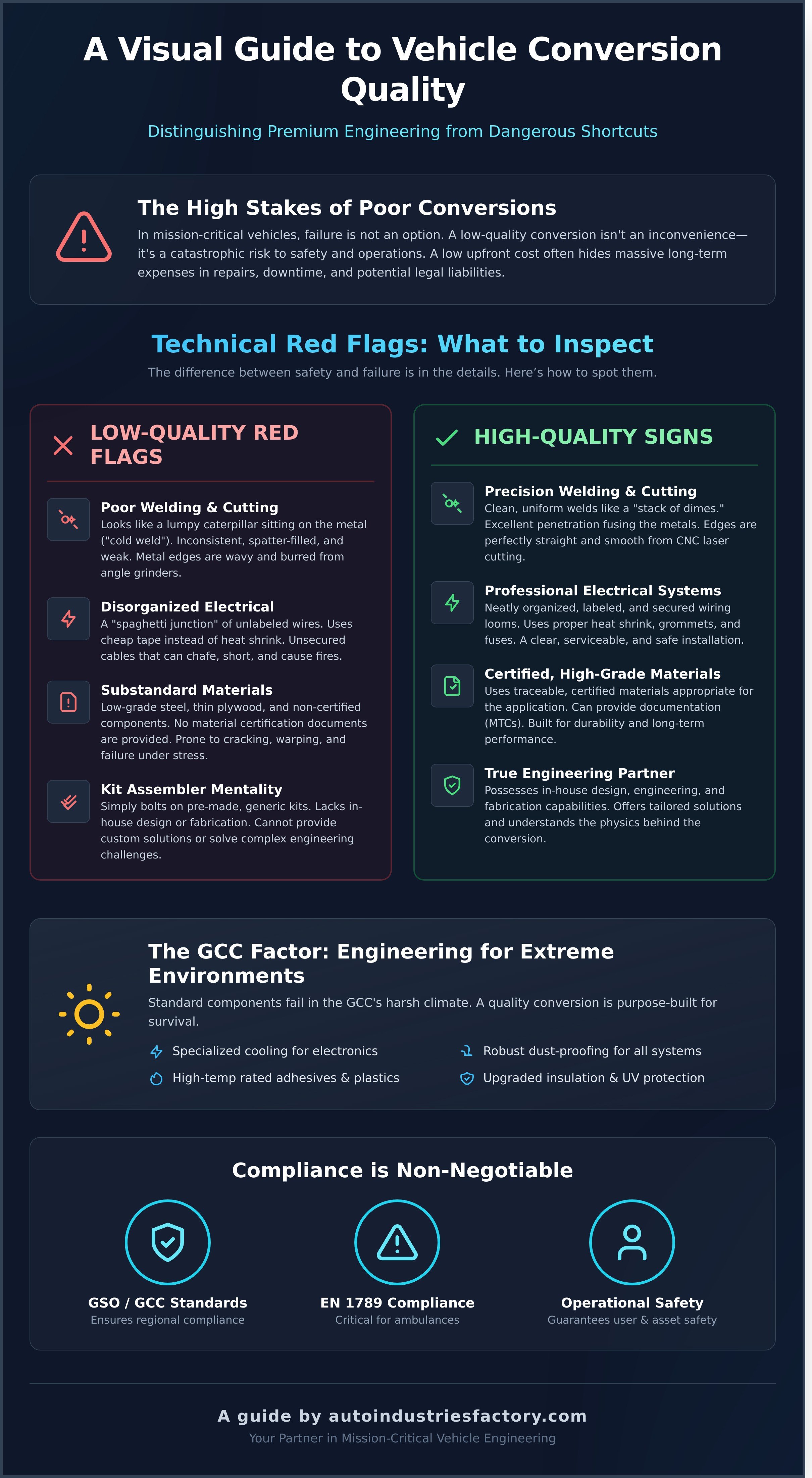 Avoiding low quality vehicle conversions