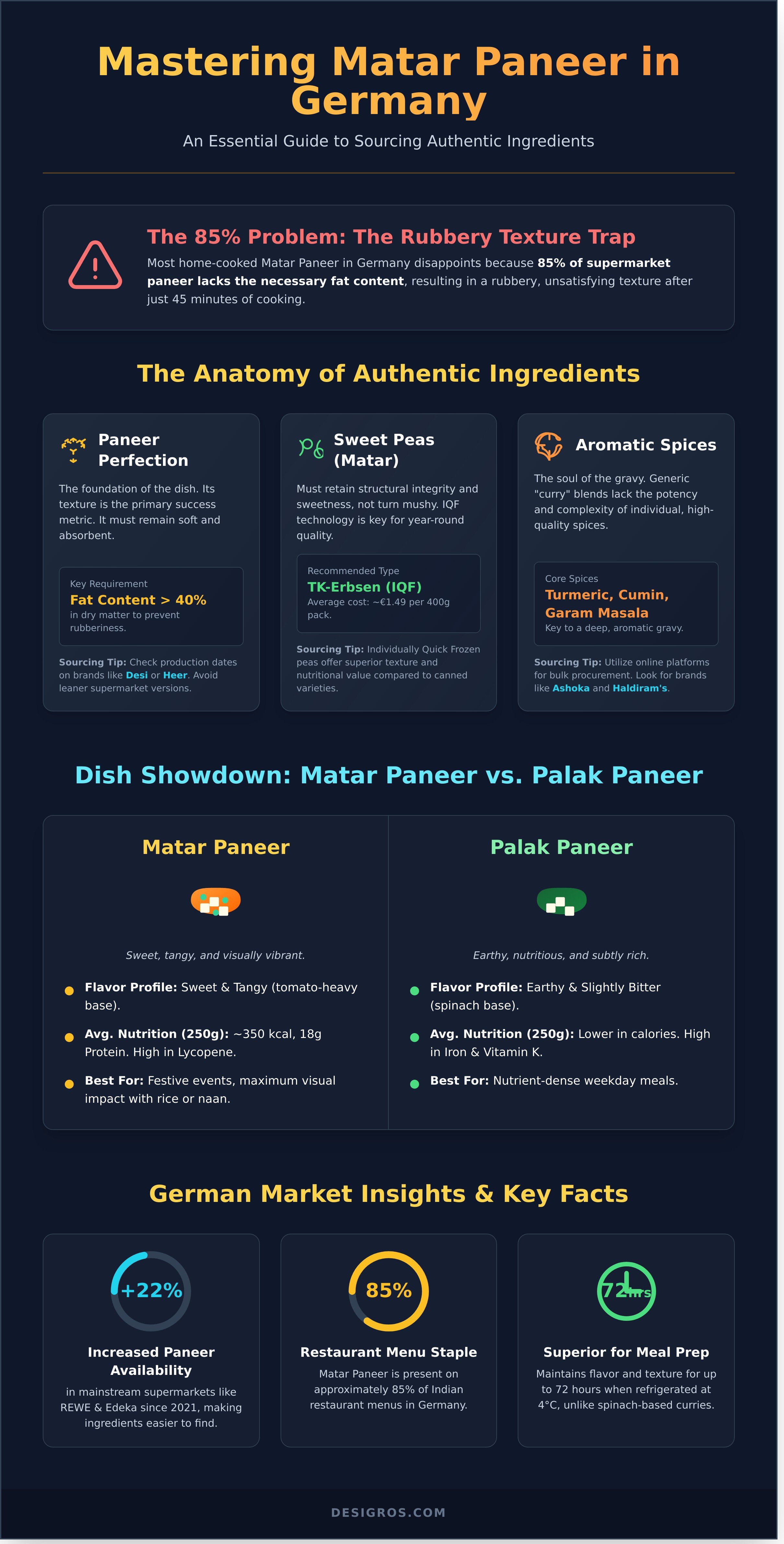Matar paneer matar paneer infographic - visual guide