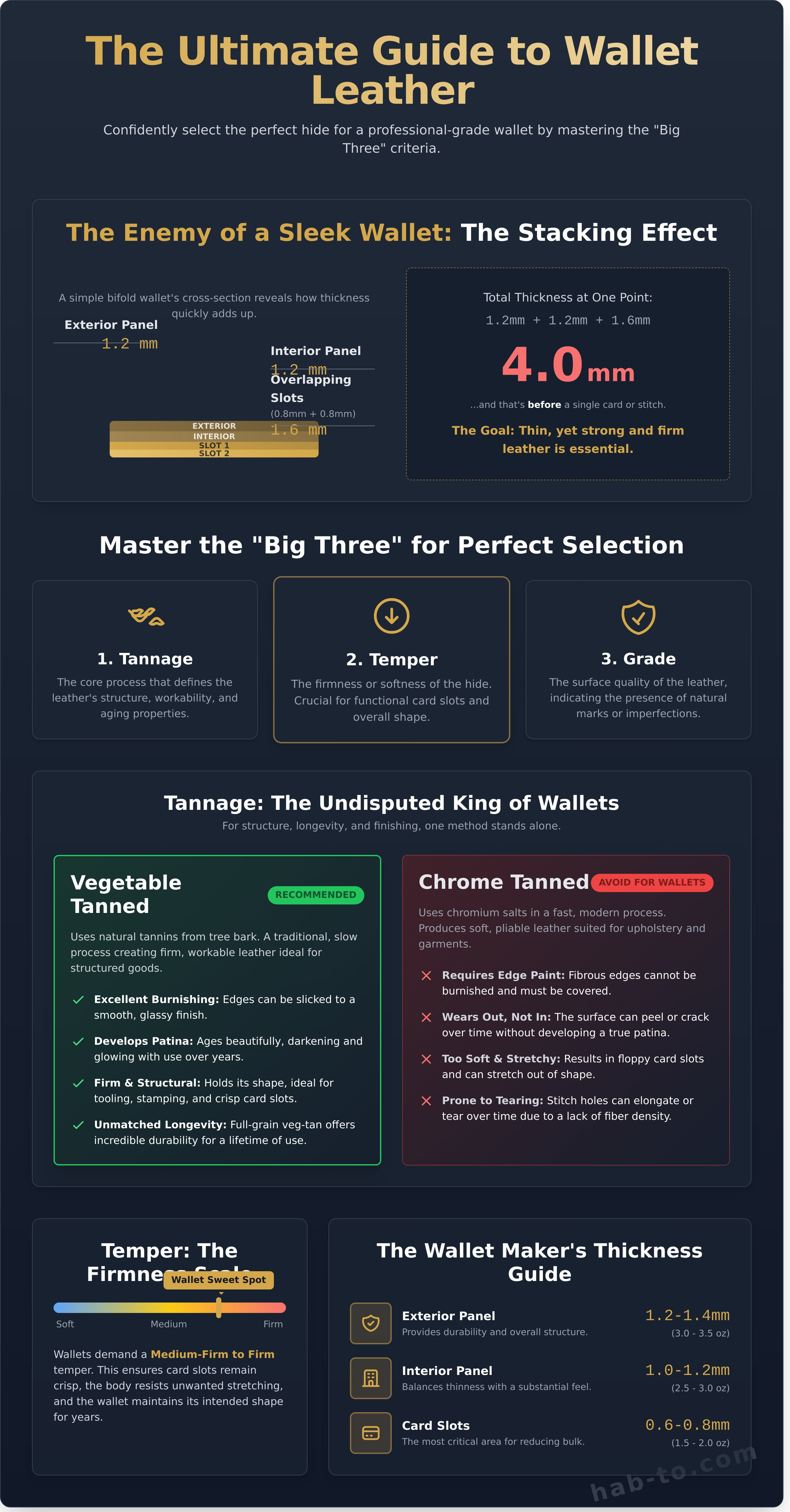 Best leather for wallet making infographic - visual guide