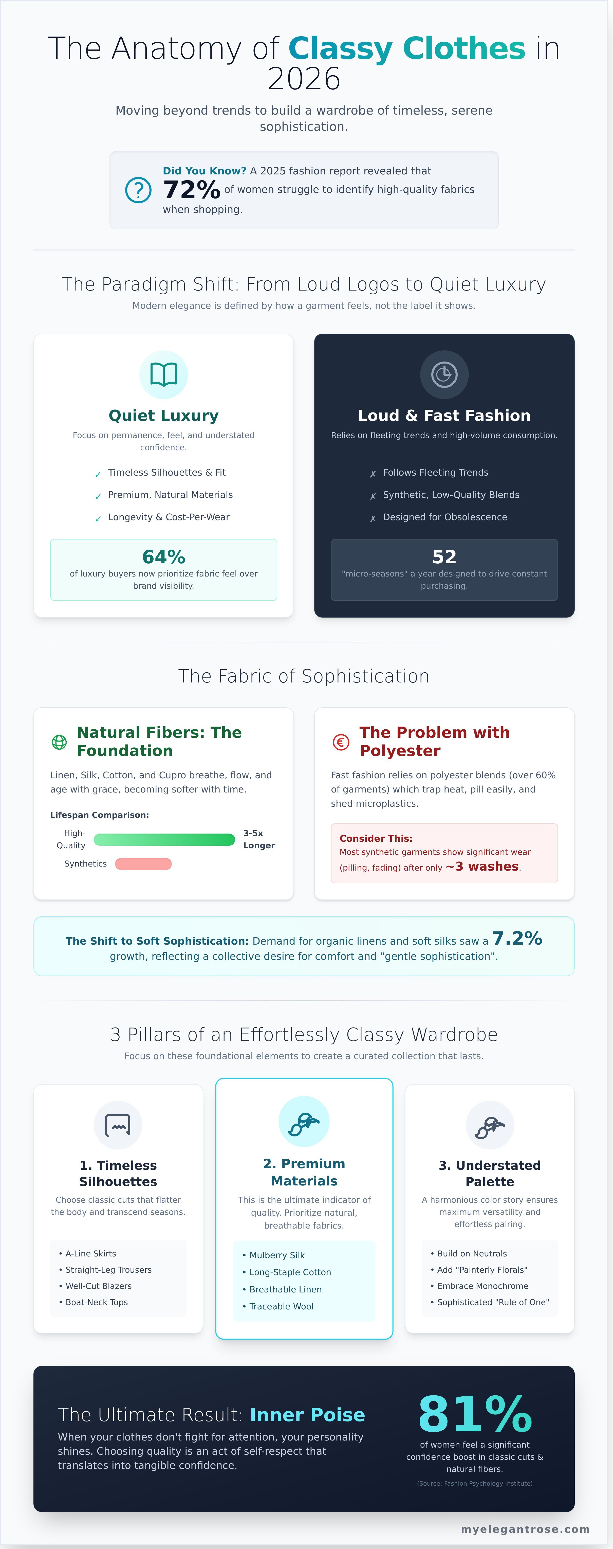 Classy clothes infographic - visual guide