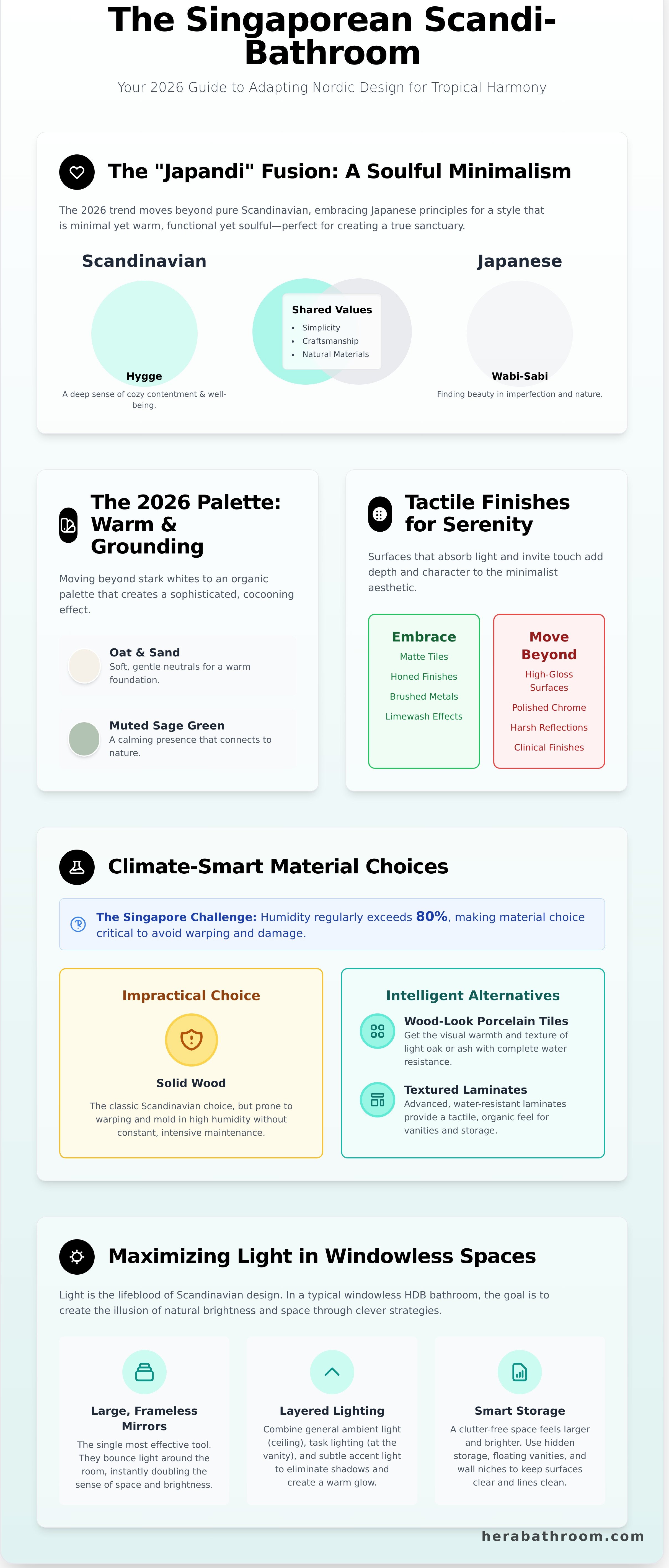 Scandinavian bathroom ideas sg infographic - visual guide