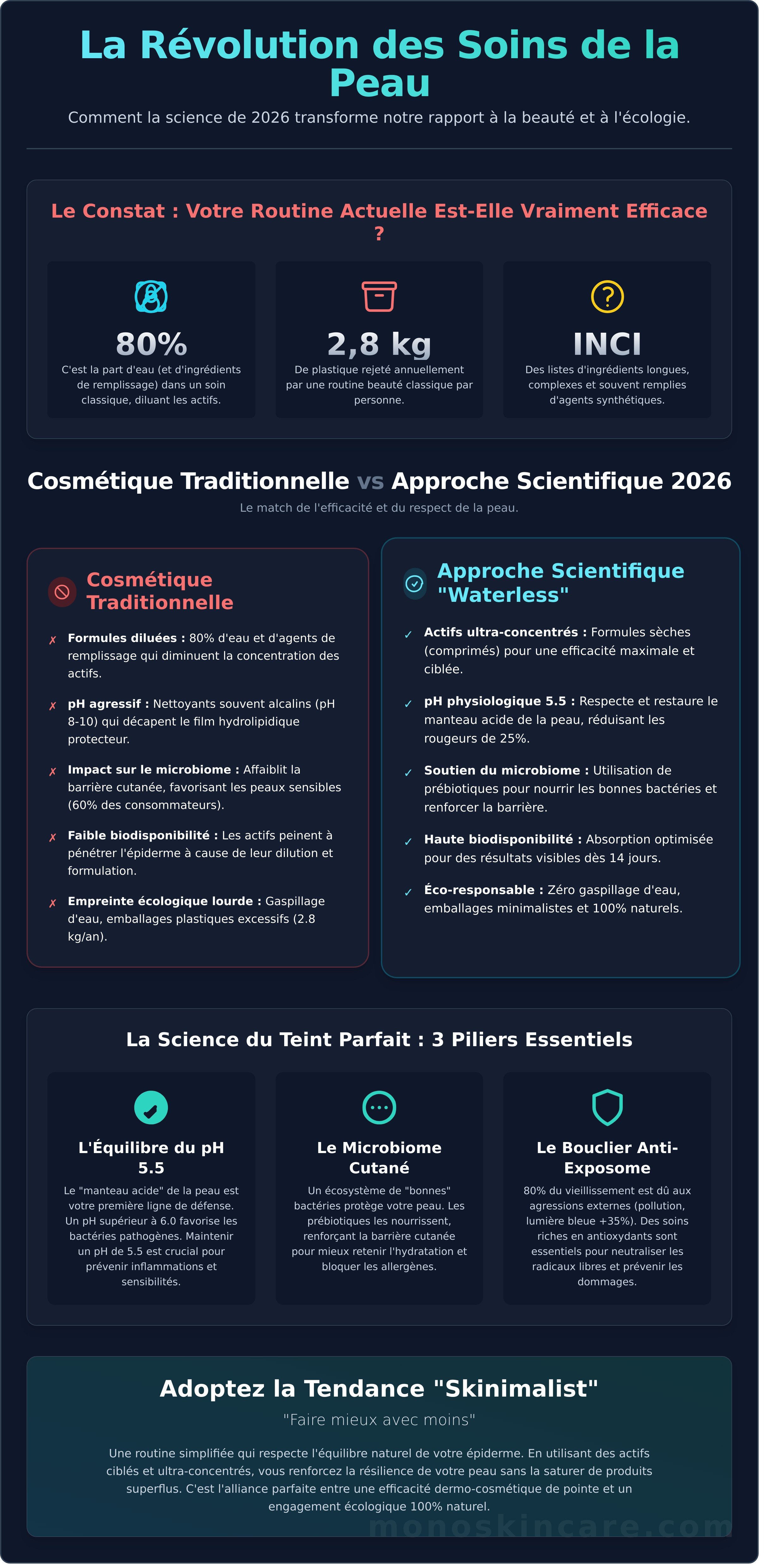 Soins de la peau infographic - visual guide