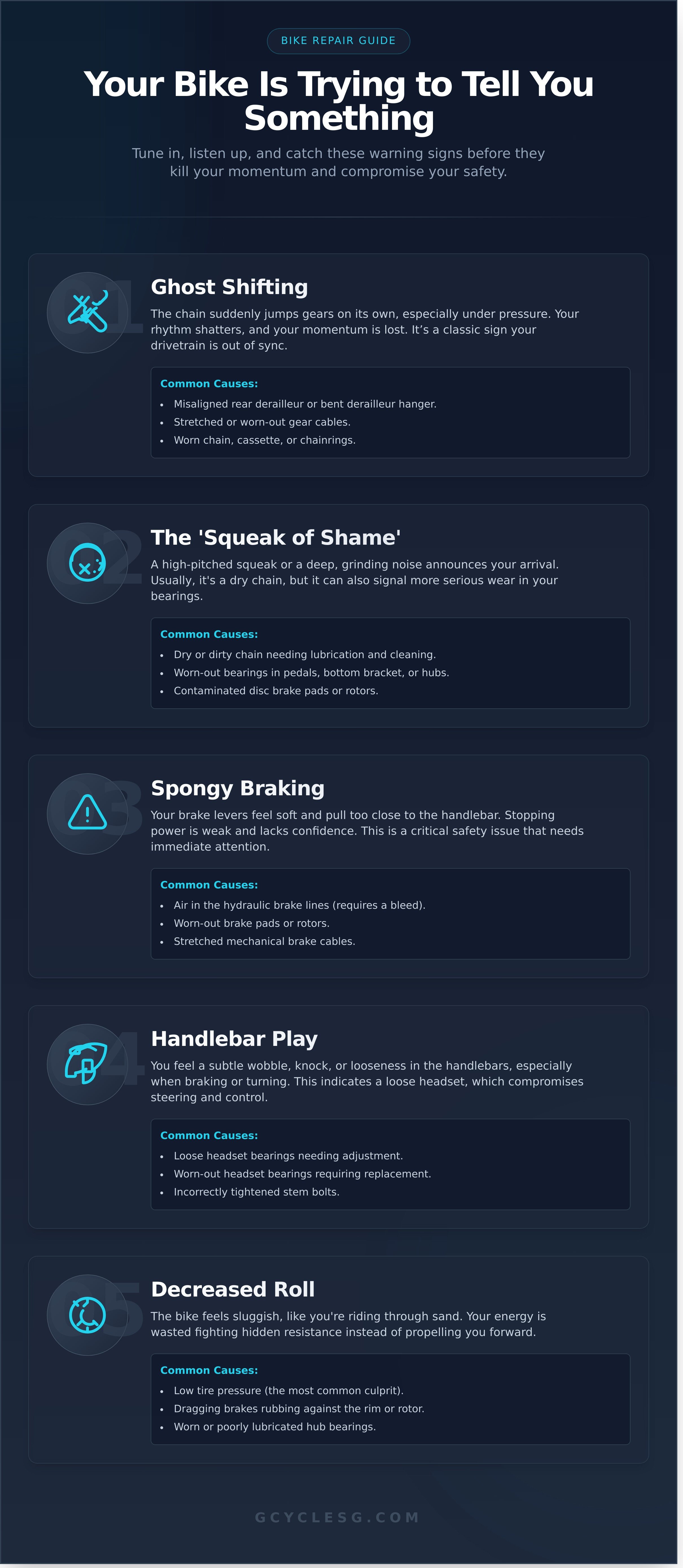 Bicycle repair infographic - visual guide