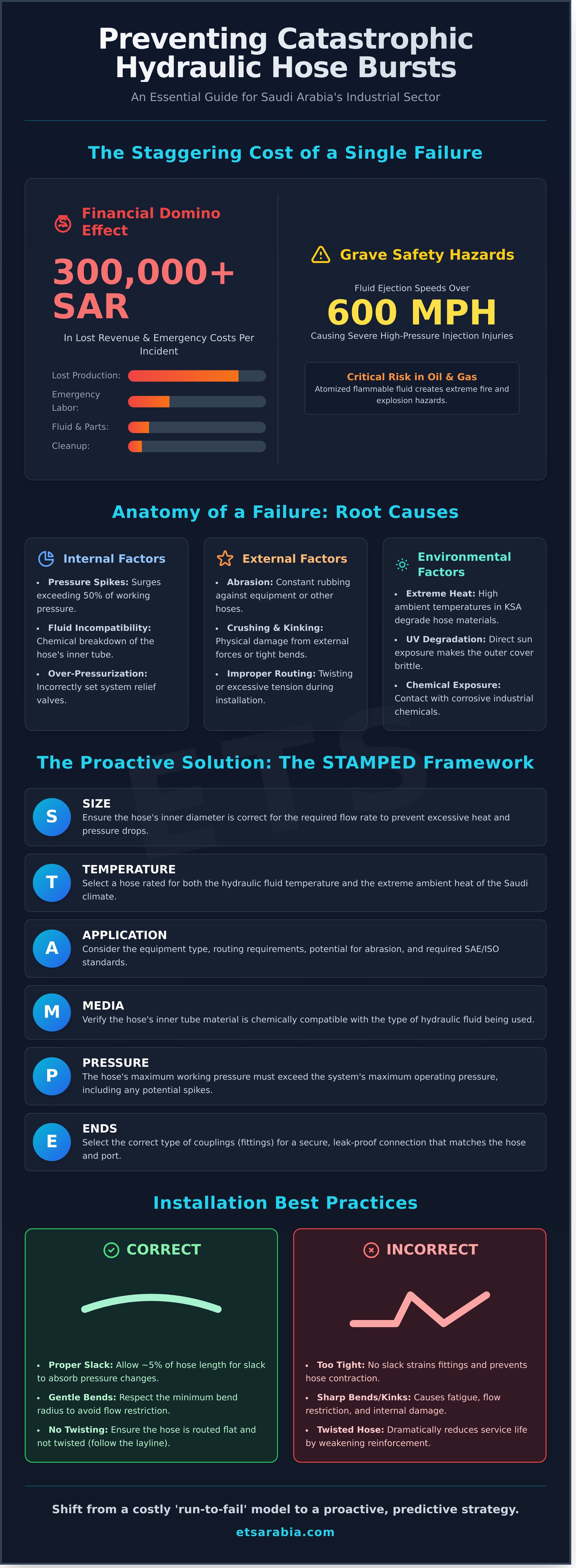 How to prevent hydraulic hose bursts