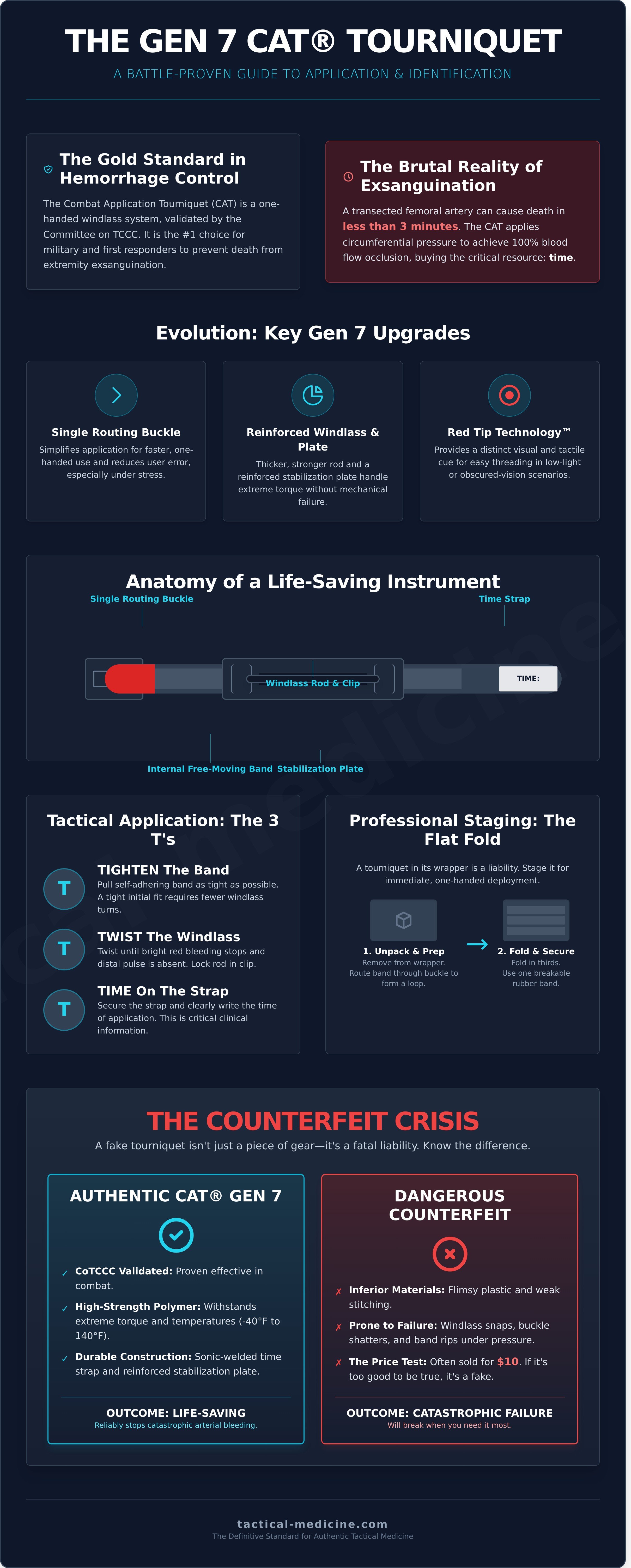 Cat tourniquet infographic - visual guide