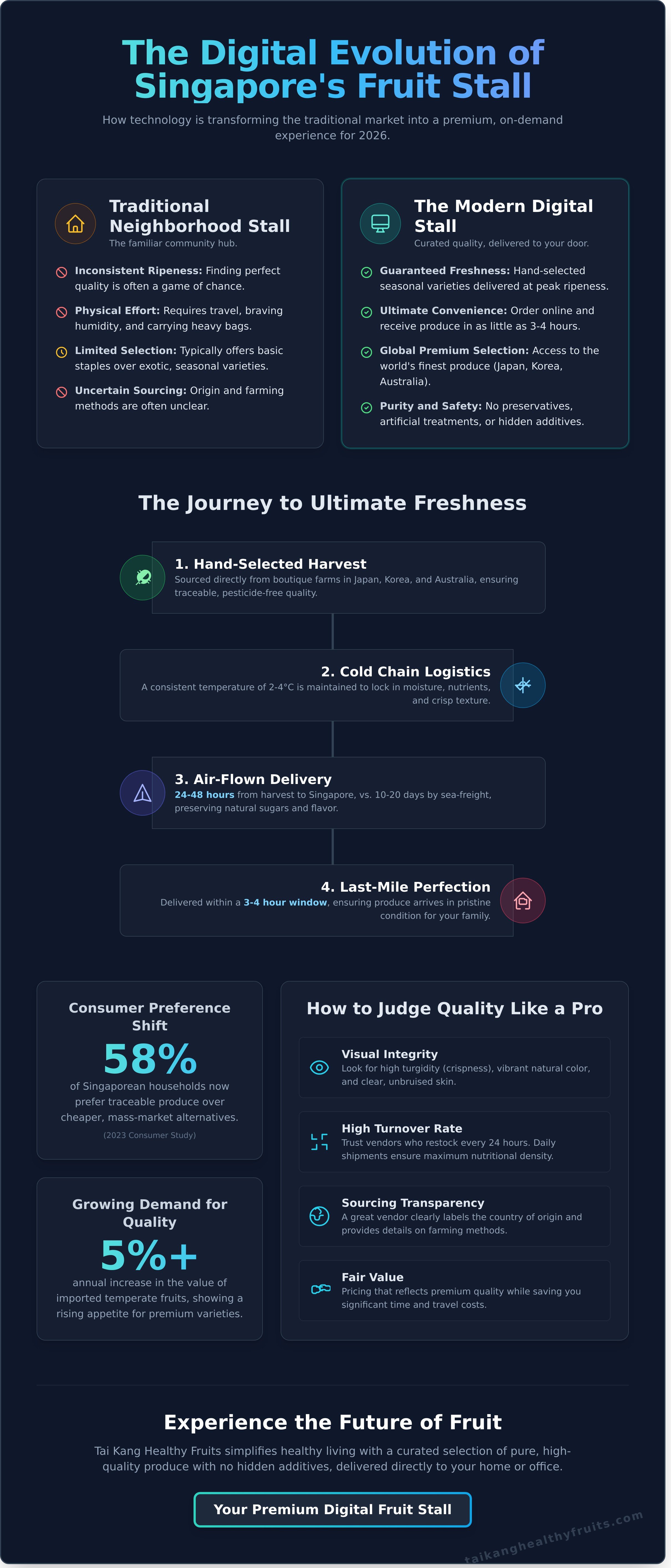 Fruit stall infographic - visual guide