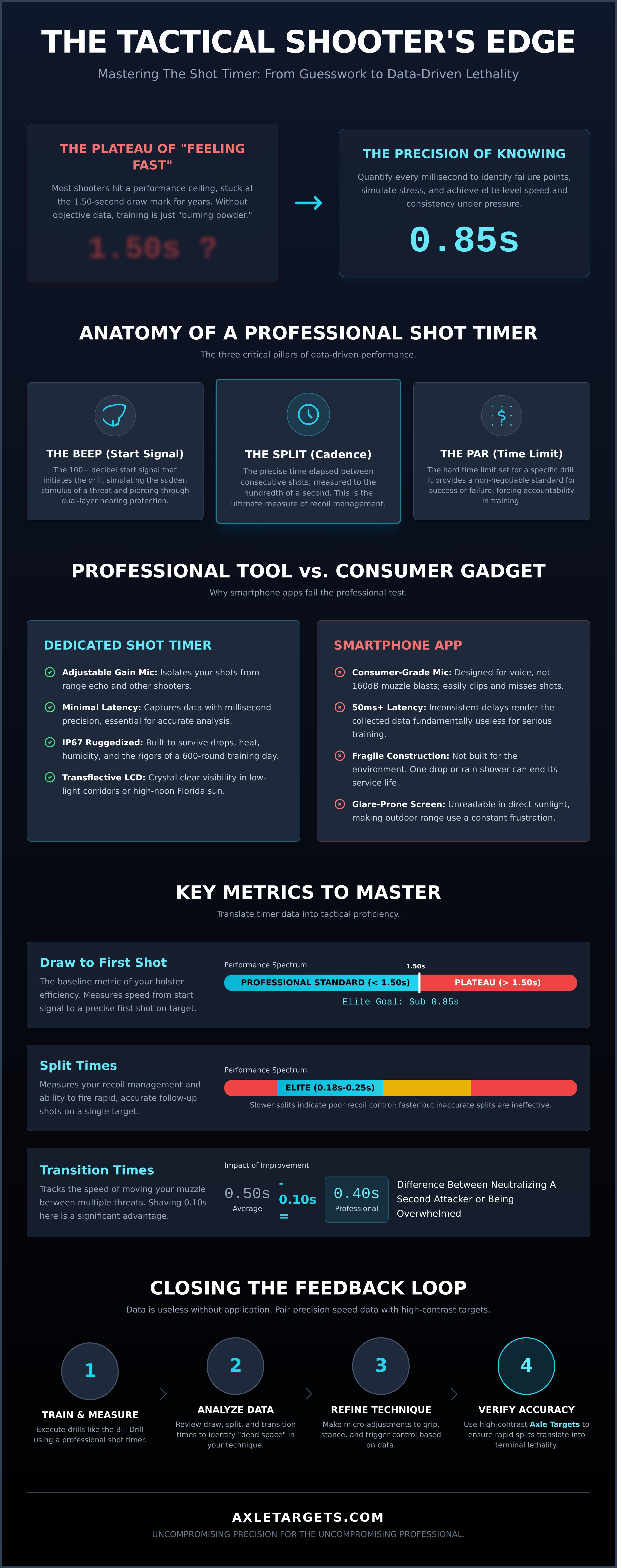 Shot timer infographic - visual guide