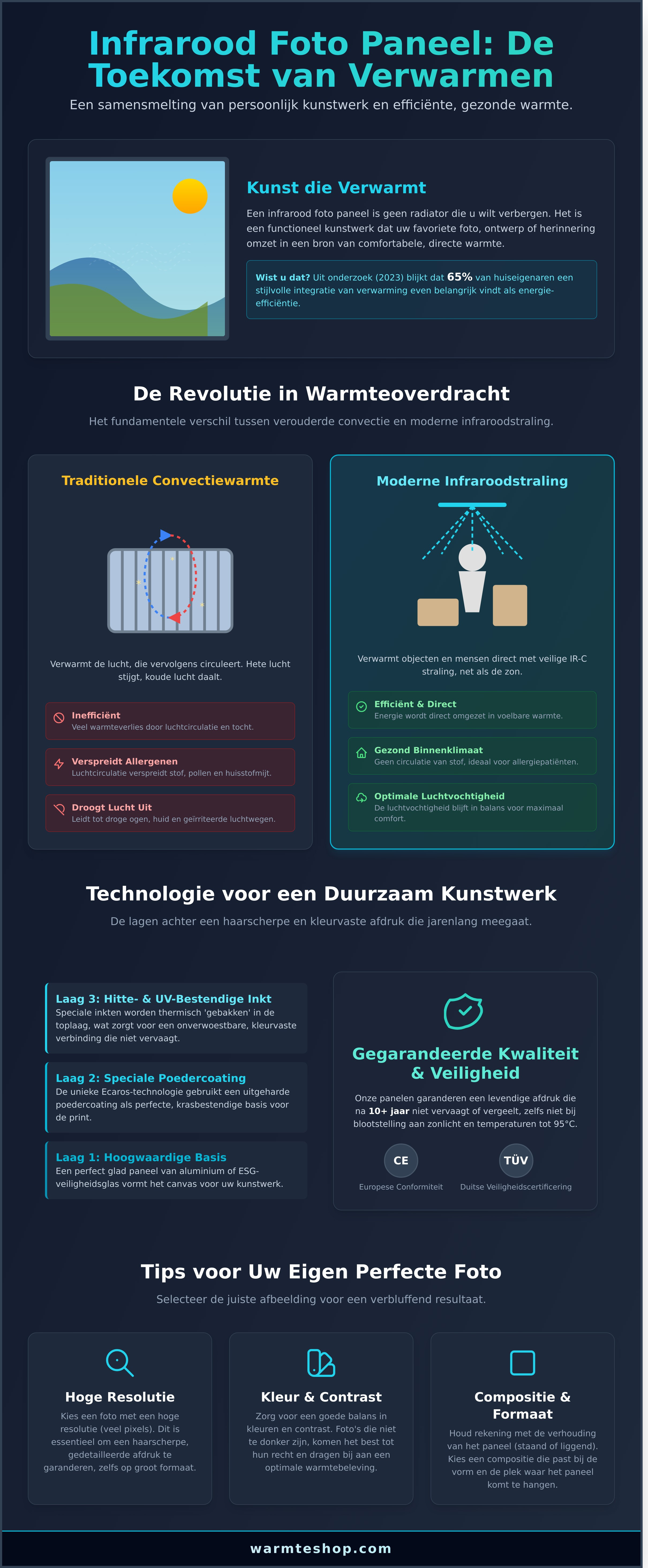 Infografik zu Infrarot-Fotopaneelen – visuelle Anleitung