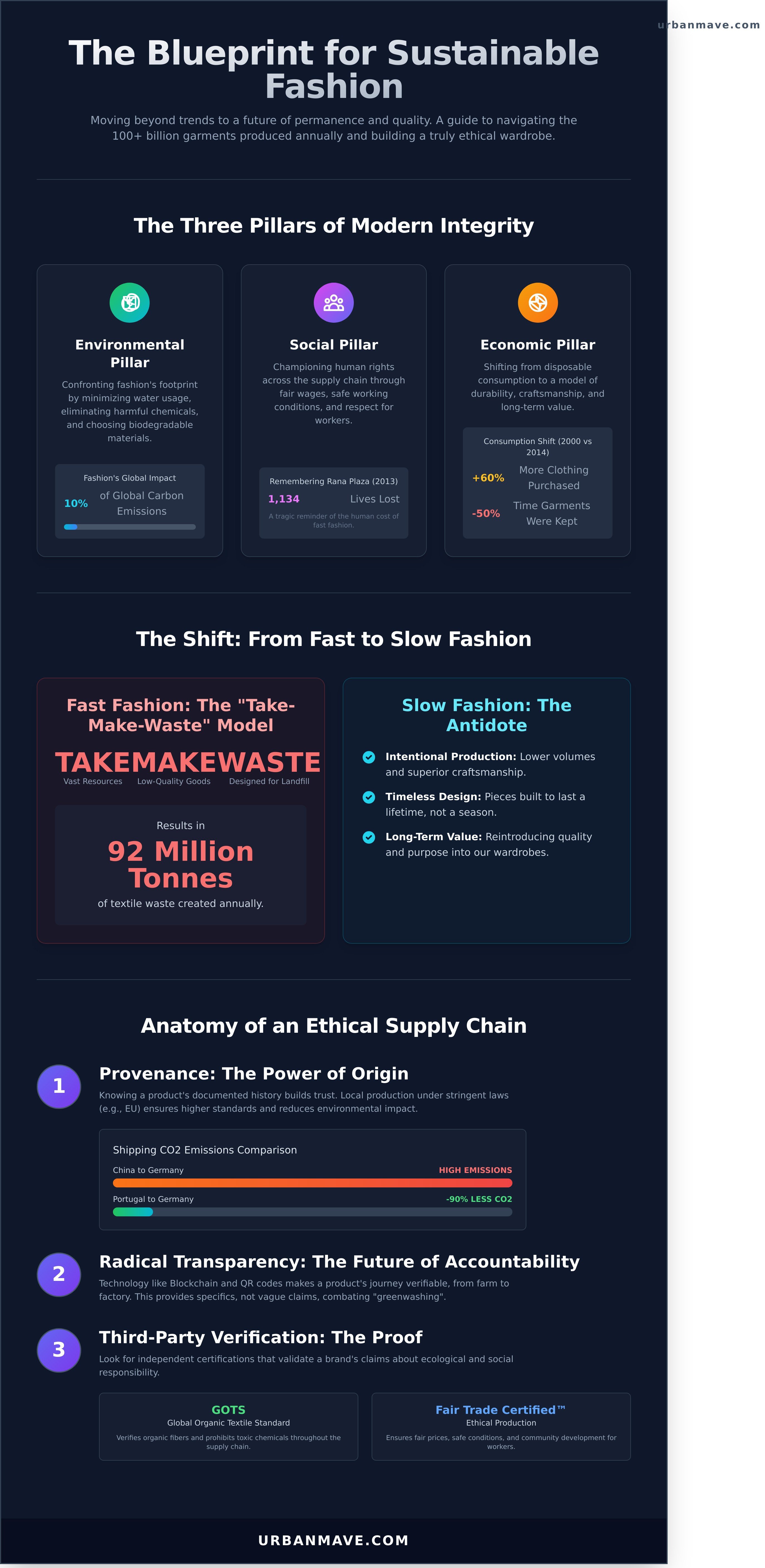 What is sustainable fashion infographic - visual guide