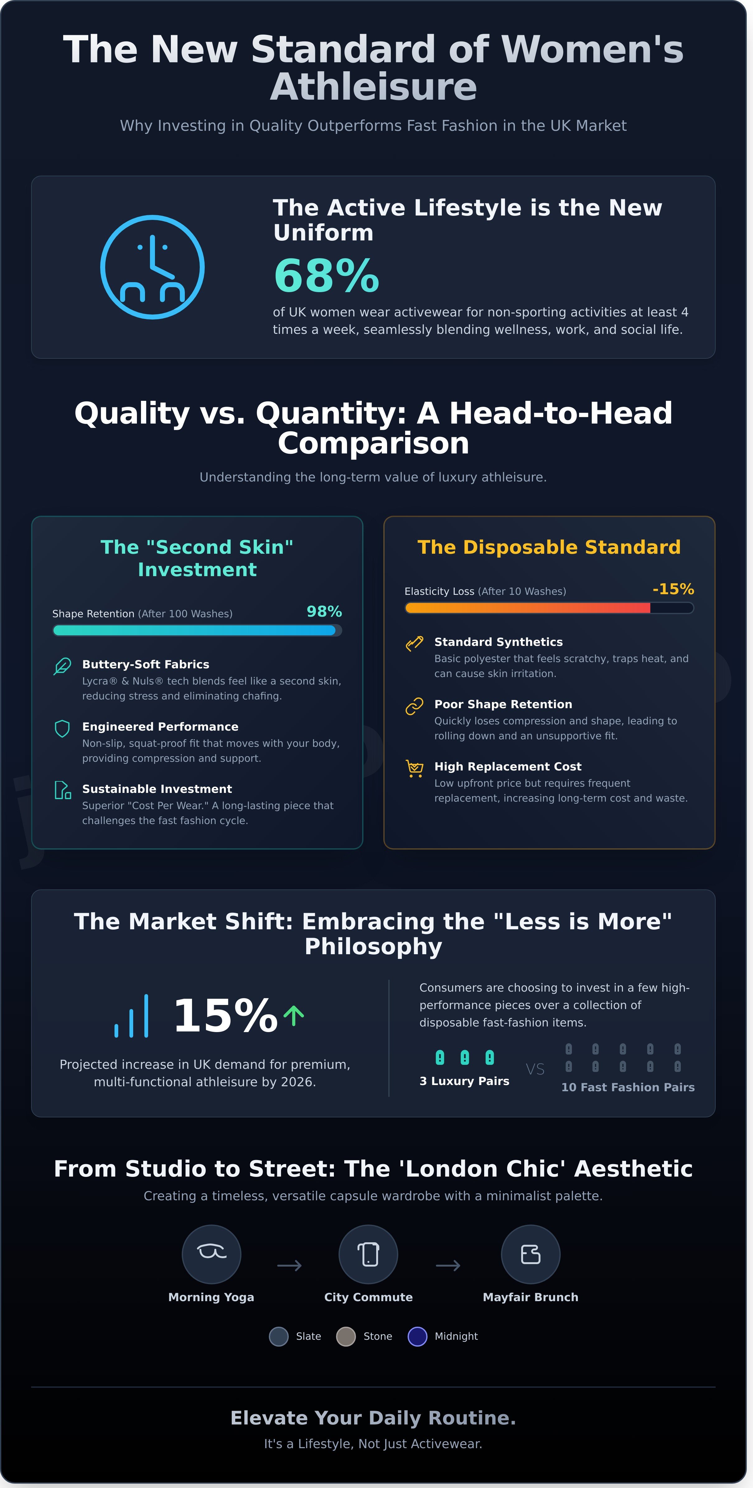 Women’s athleisure UK infographic - visual guide