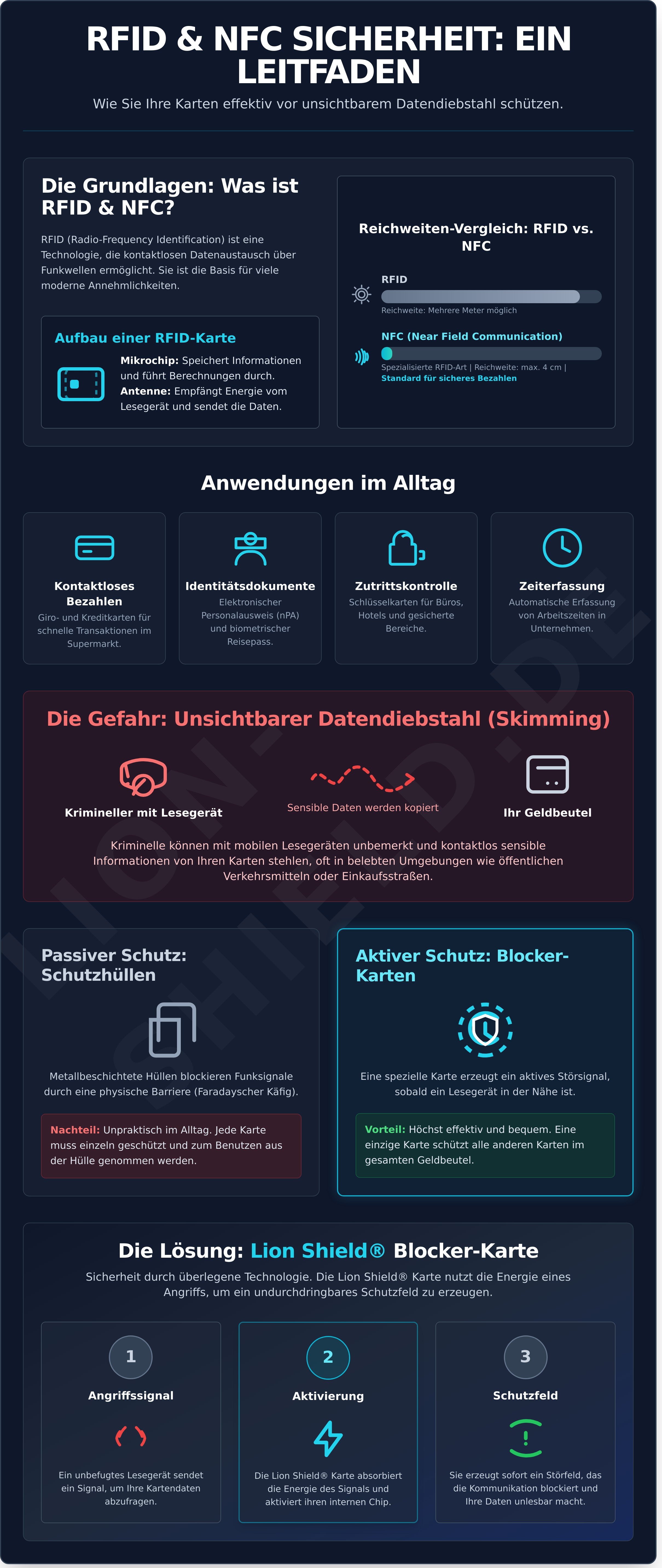 Rfid karte infographic - visual guide
