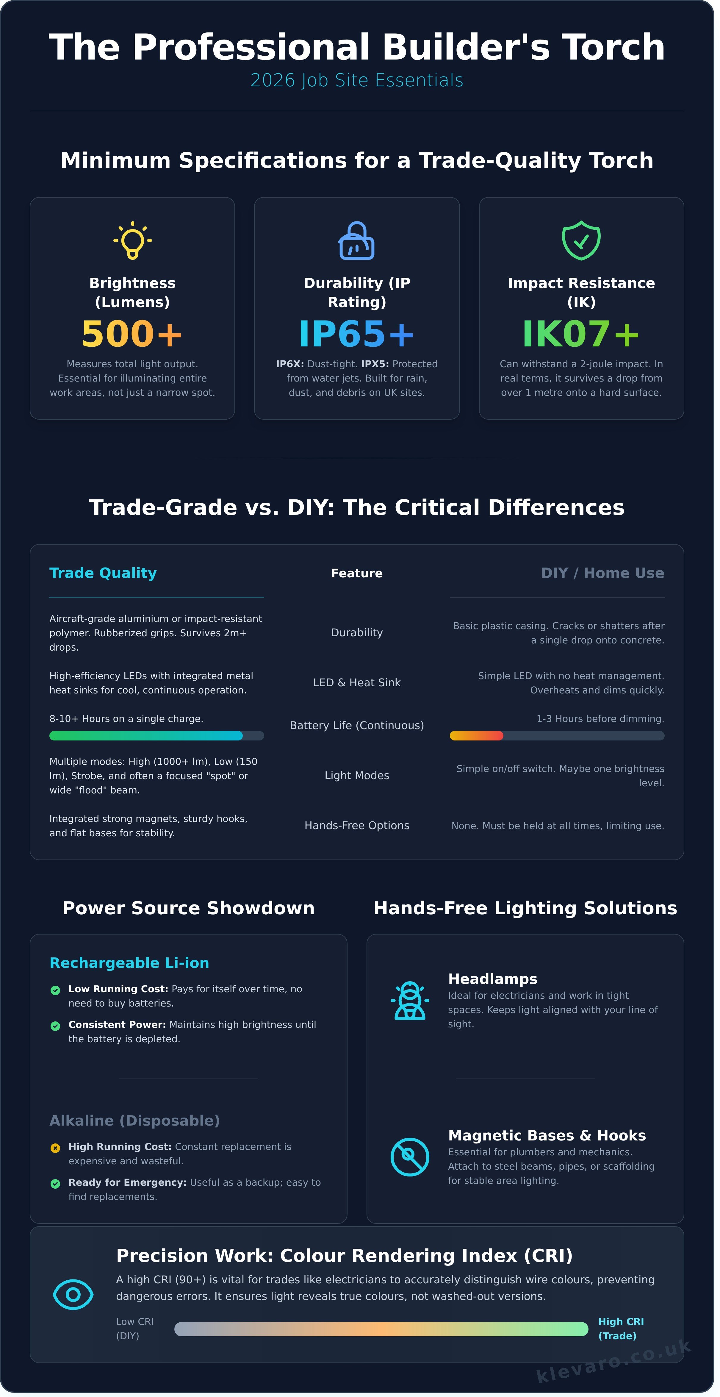 Builders torches infographic - visual guide