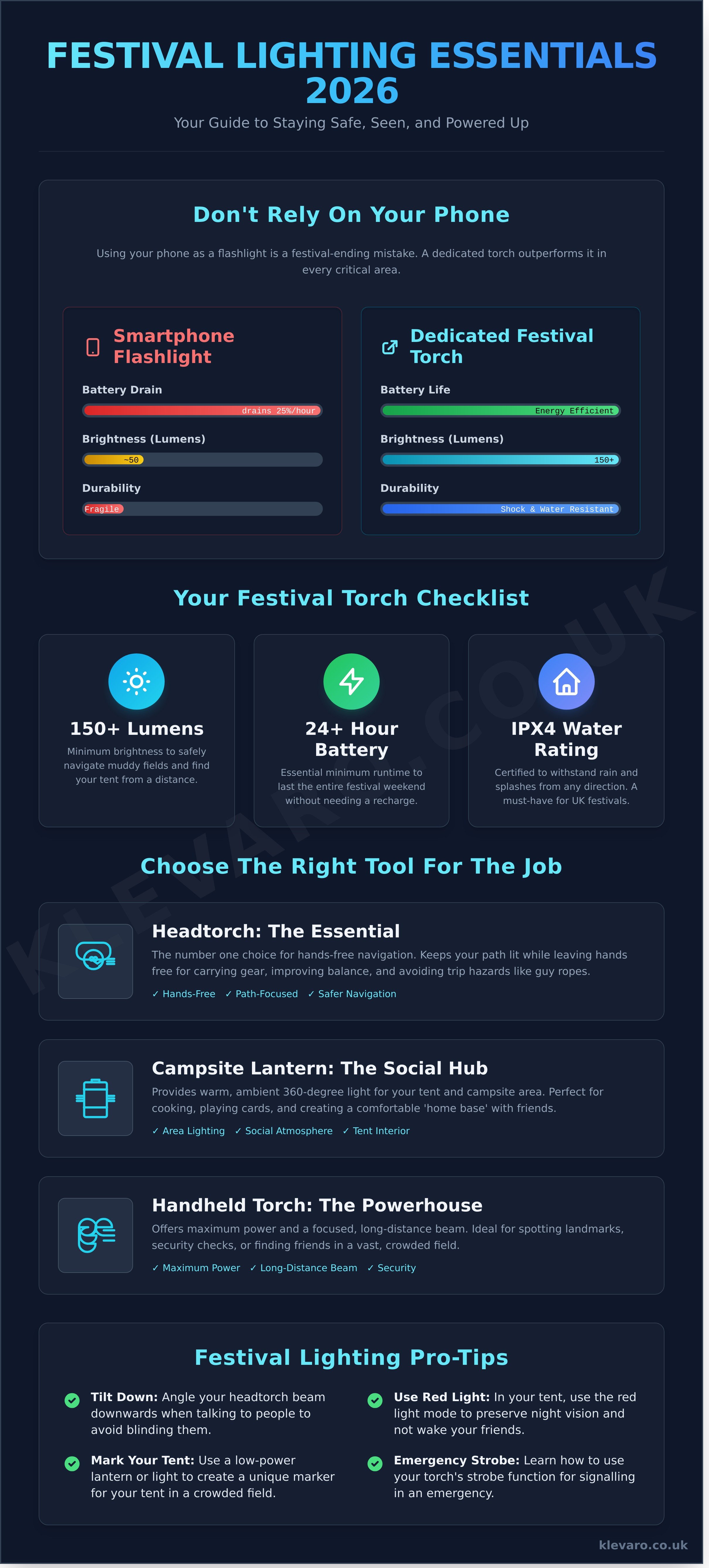 Festival torches infographic - visual guide