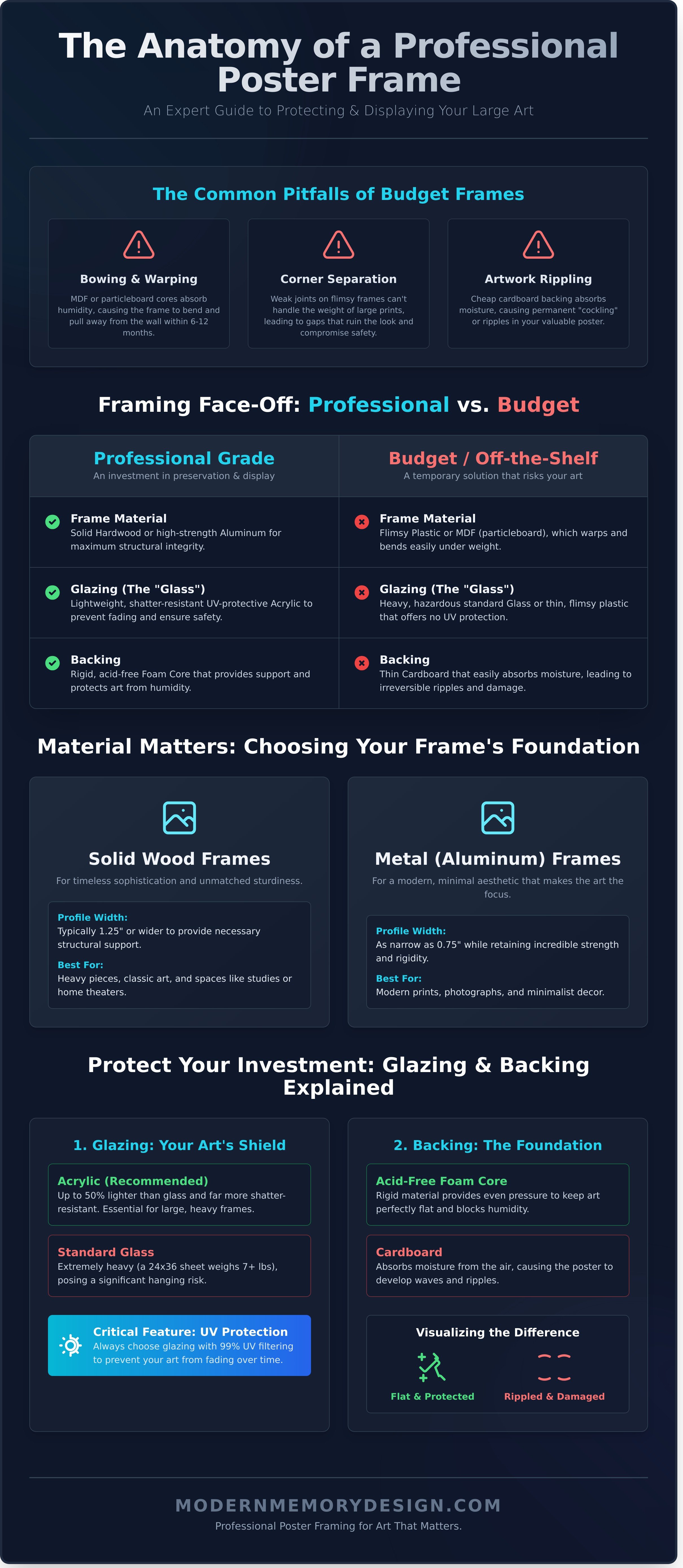 Poster frames infographic - visual guide