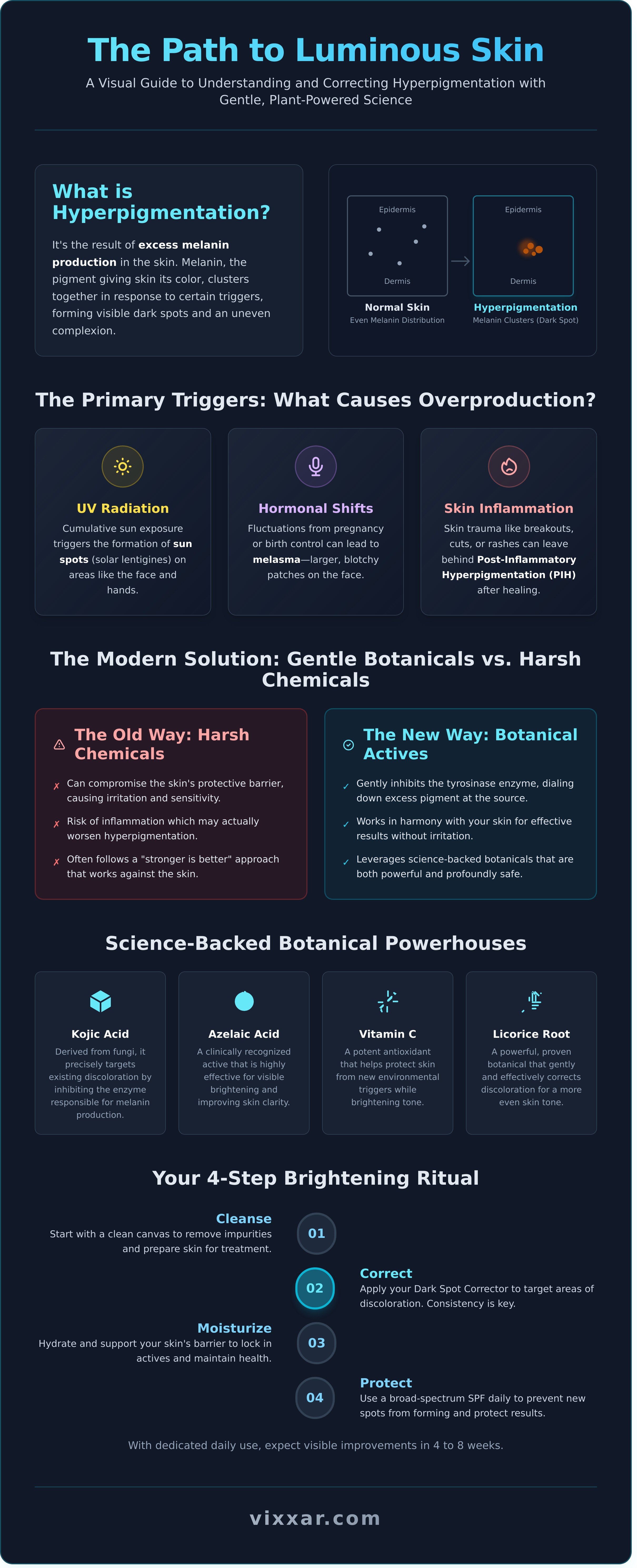 Best dark spot corrector infographic - visual guide