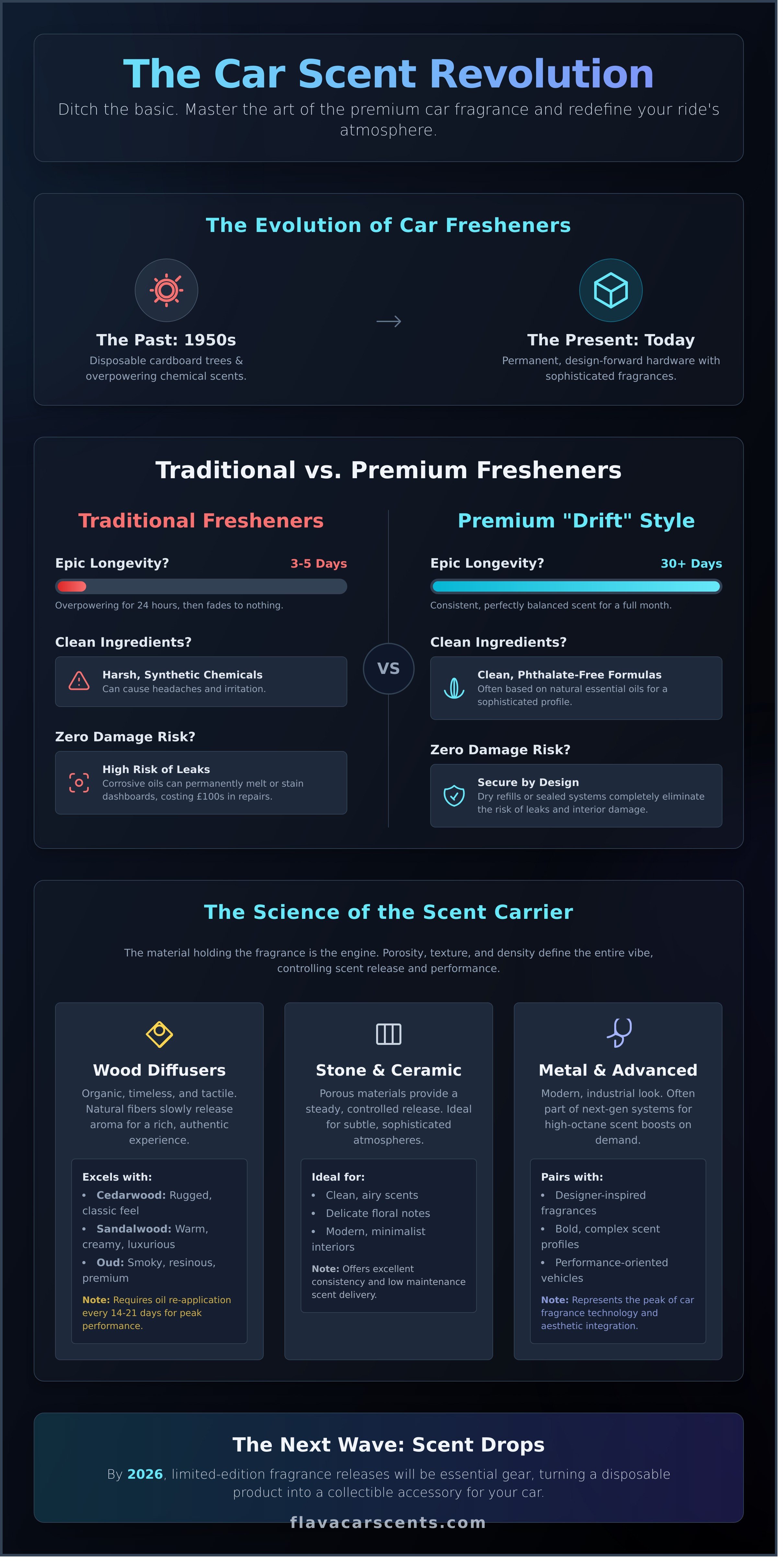 Drift air freshener infographic - visual guide