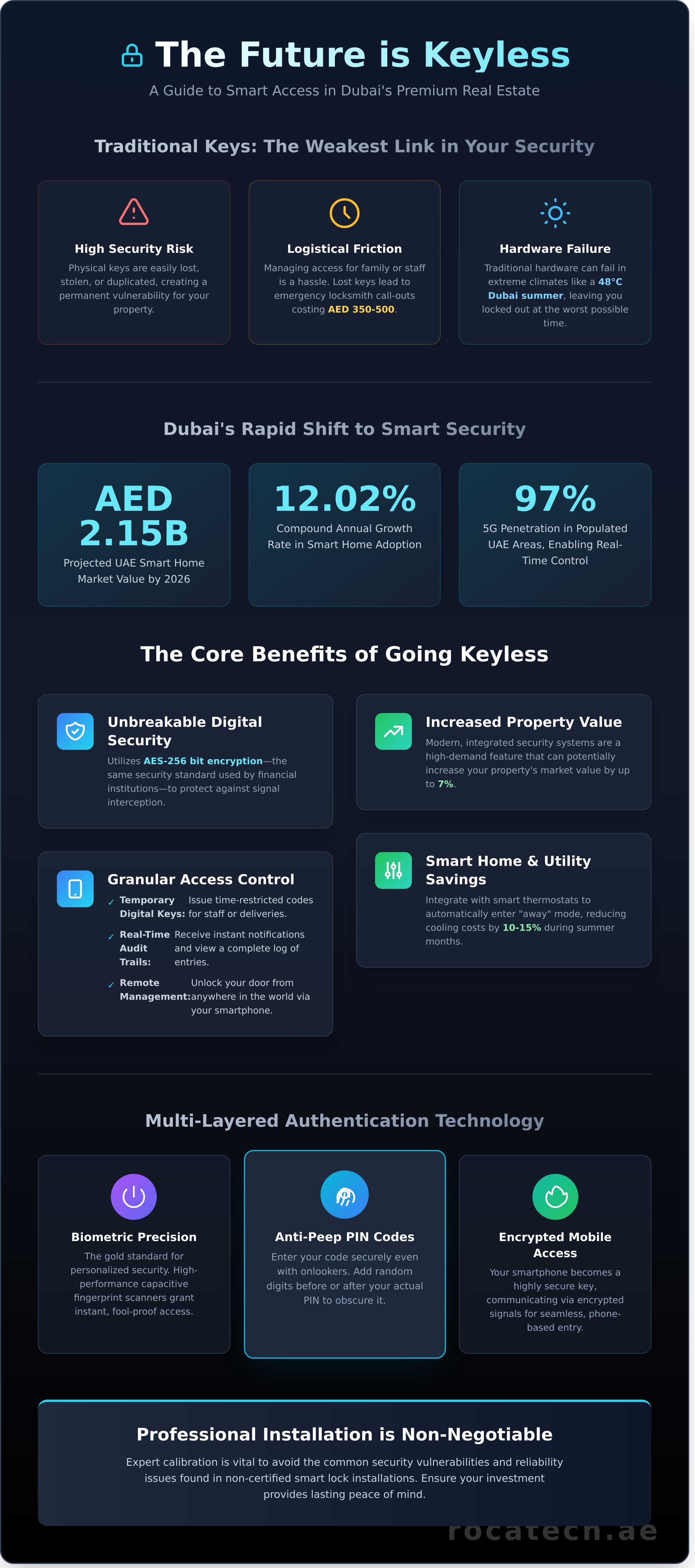Keyless entry dubai infographic - visual guide