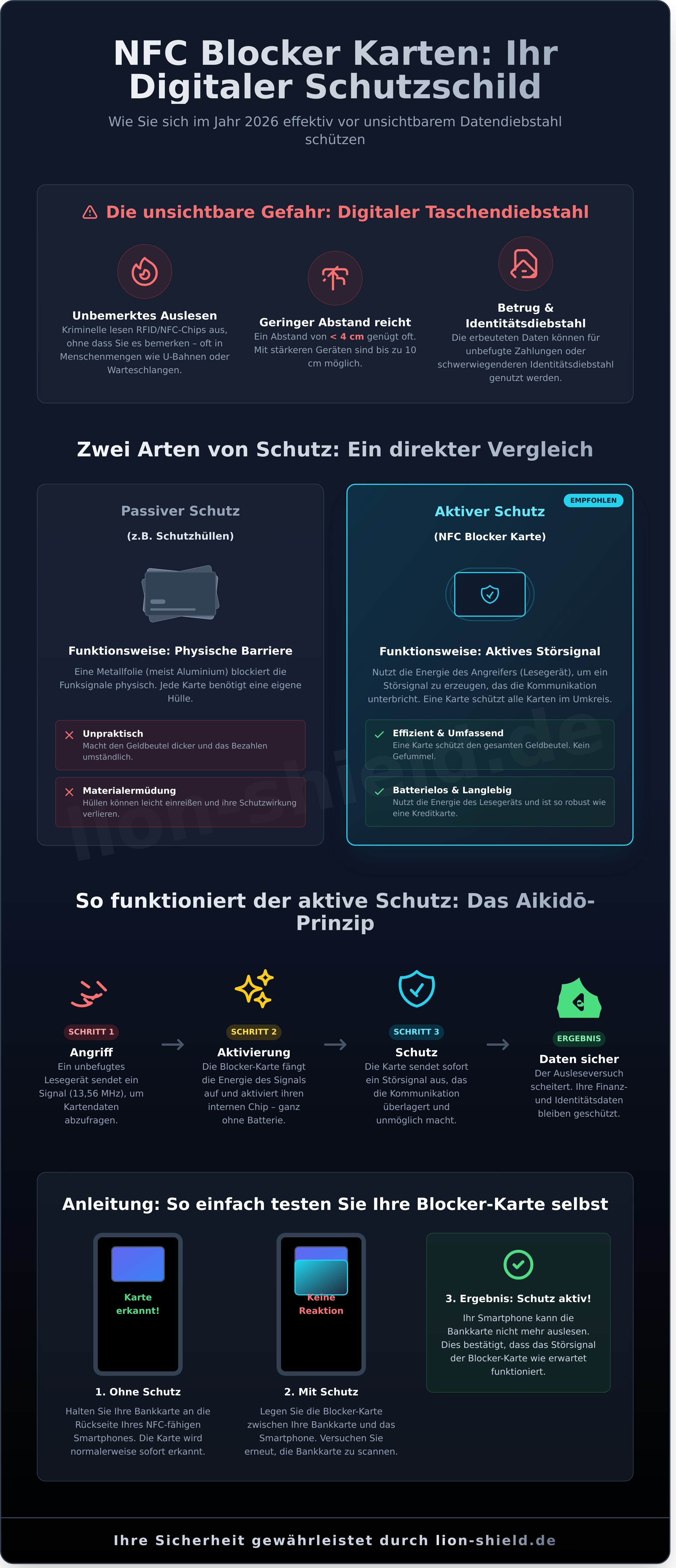 Nfc blocker karte erfahrungen infographic - visual guide
