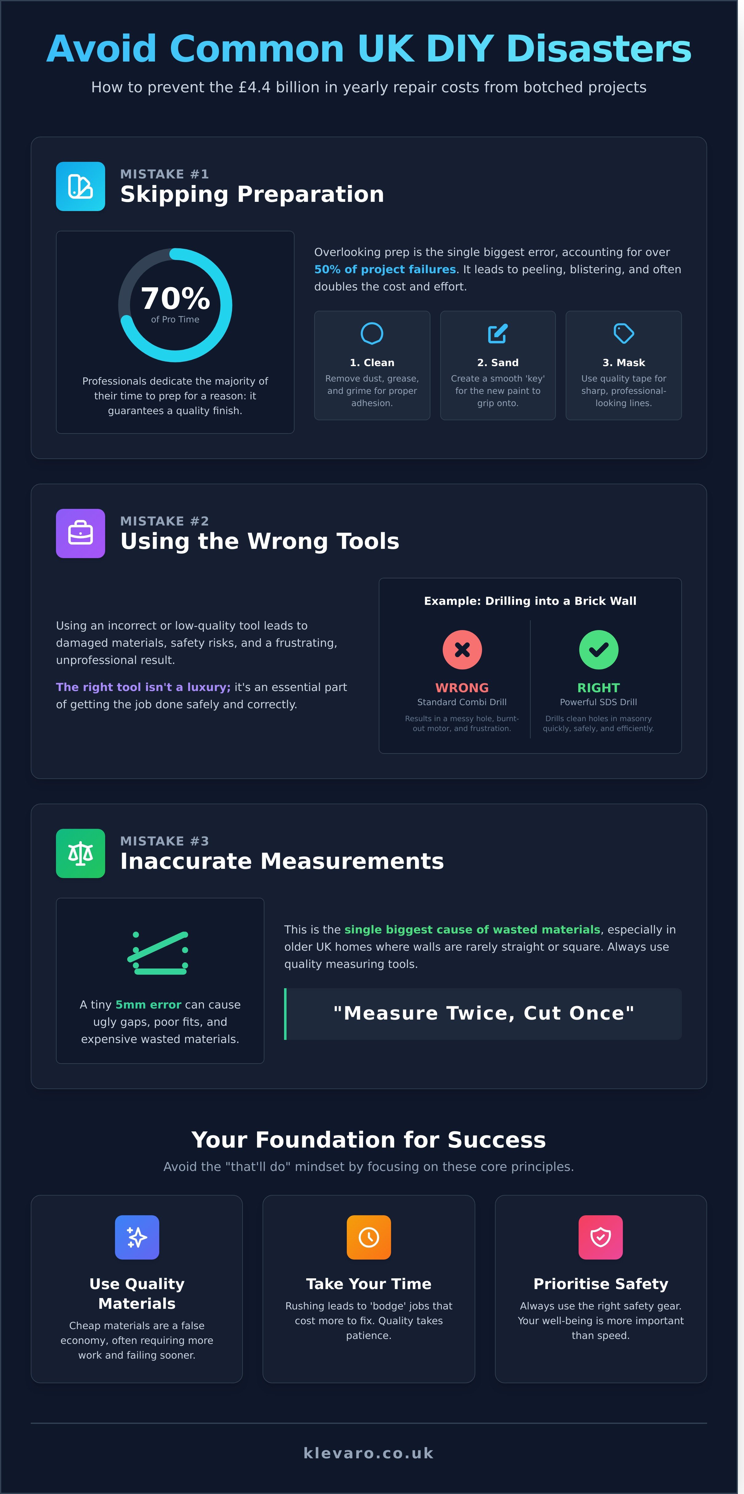 Common diy mistakes to avoid uk infographic - visual guide