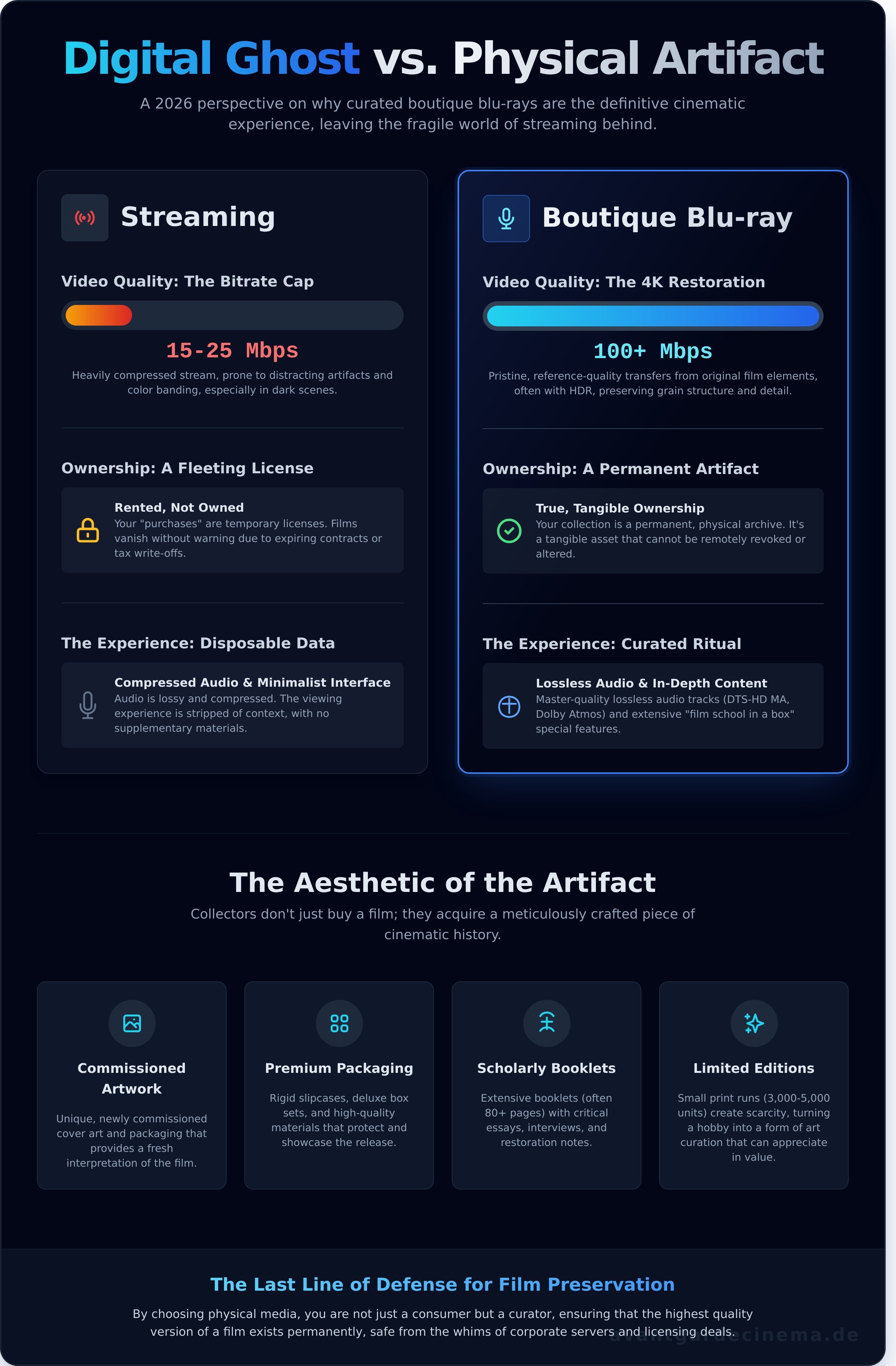 Boutique blu-ray infographic - visual guide