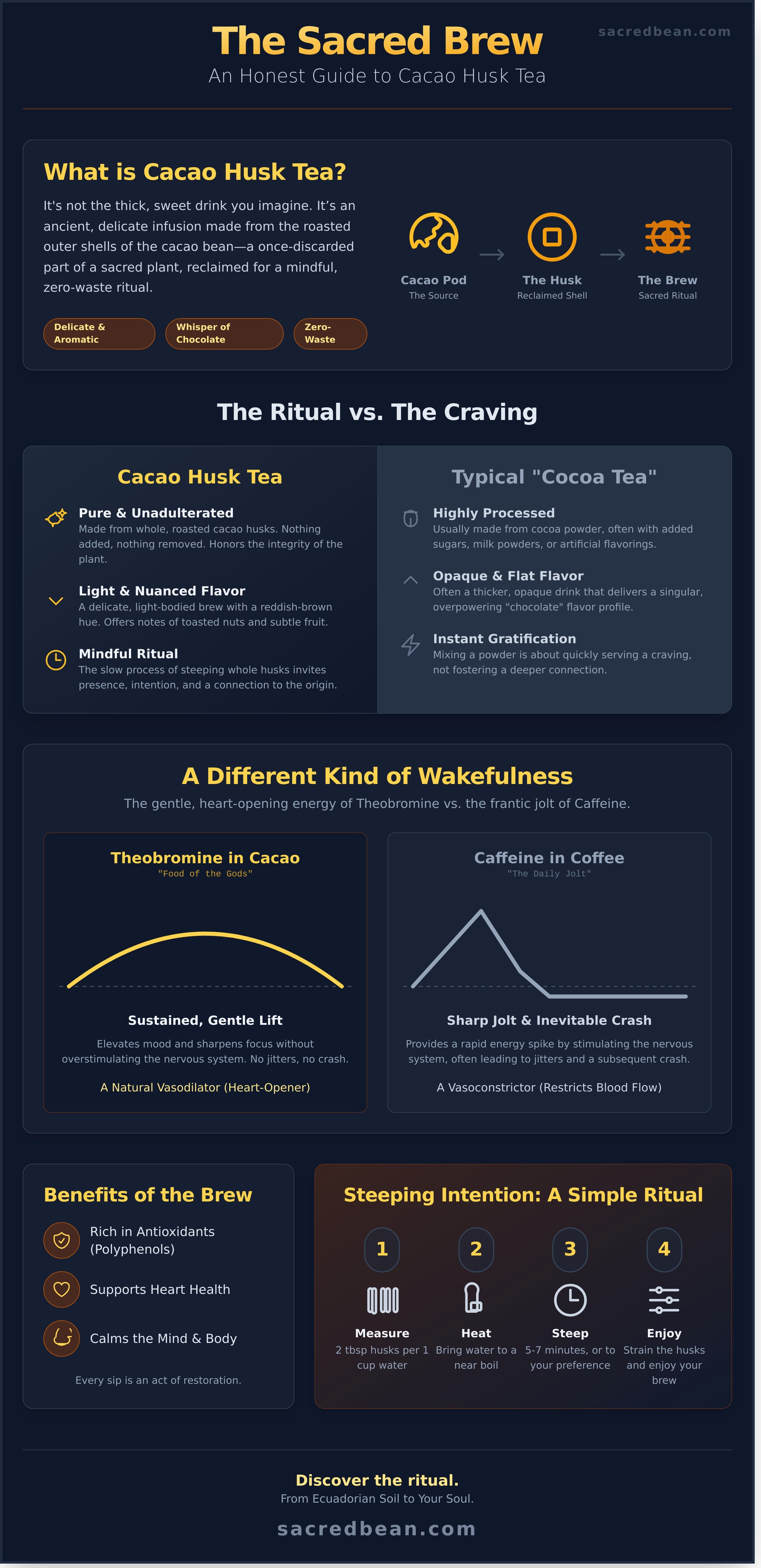 Chocolate tea infographic - visual guide