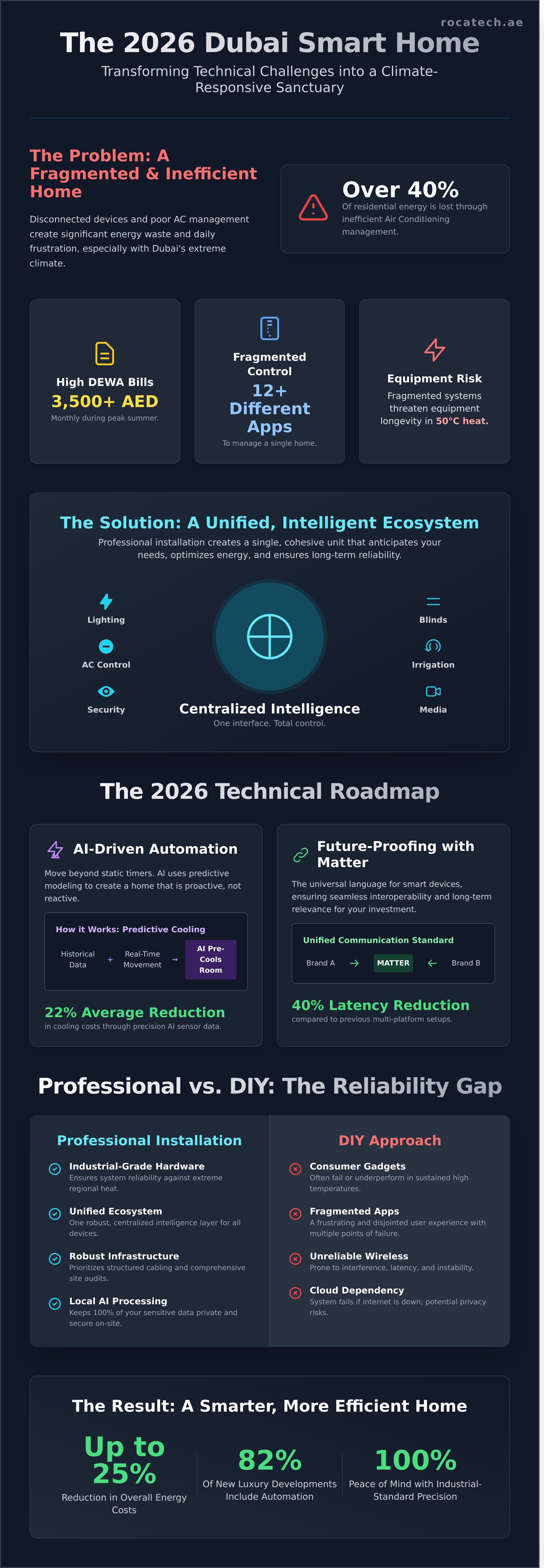 Smart home installation dubai infographic - visual guide